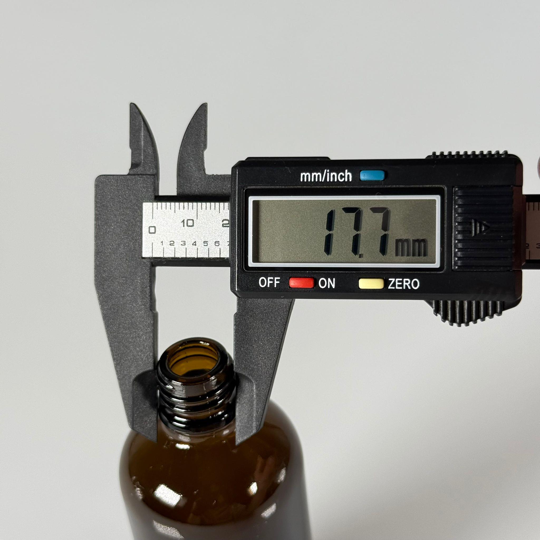 100 CC AMBER CAM ŞİŞE KAPAKSIZ (18 AĞIZ) - 100 ML CAM KAHVERENGİ DROPPER ŞİŞE