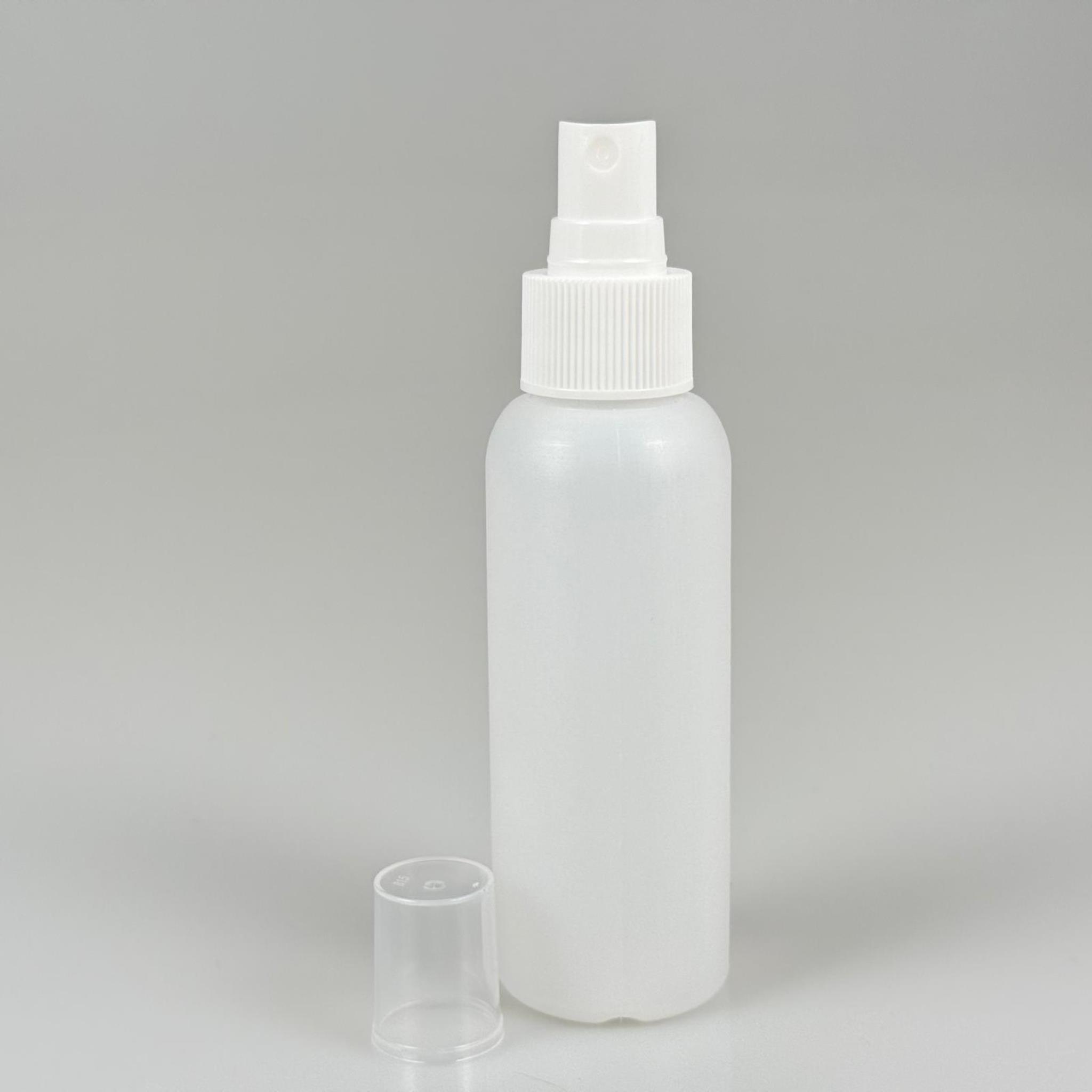 100 CC NATÜREL SERT POLİETİLEN ŞİŞE + BEYAZ SPREYLİ -  24 MM  - 100 ML SERT POLİETİLEN ŞİŞE