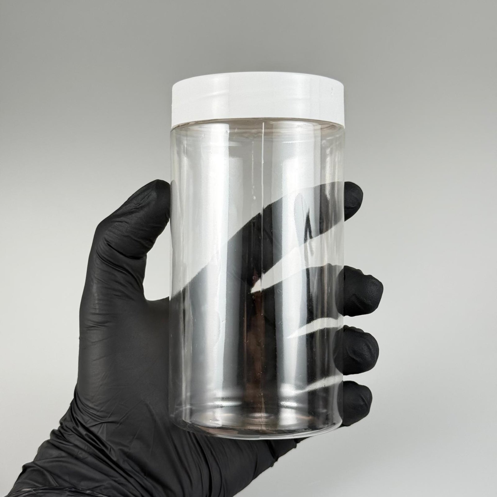 370 CC SİLİNDİR PET KAVANOZ - BEYAZ PLASTİK KAPAKLI - 370 ML PLASTİK KAVANOZ