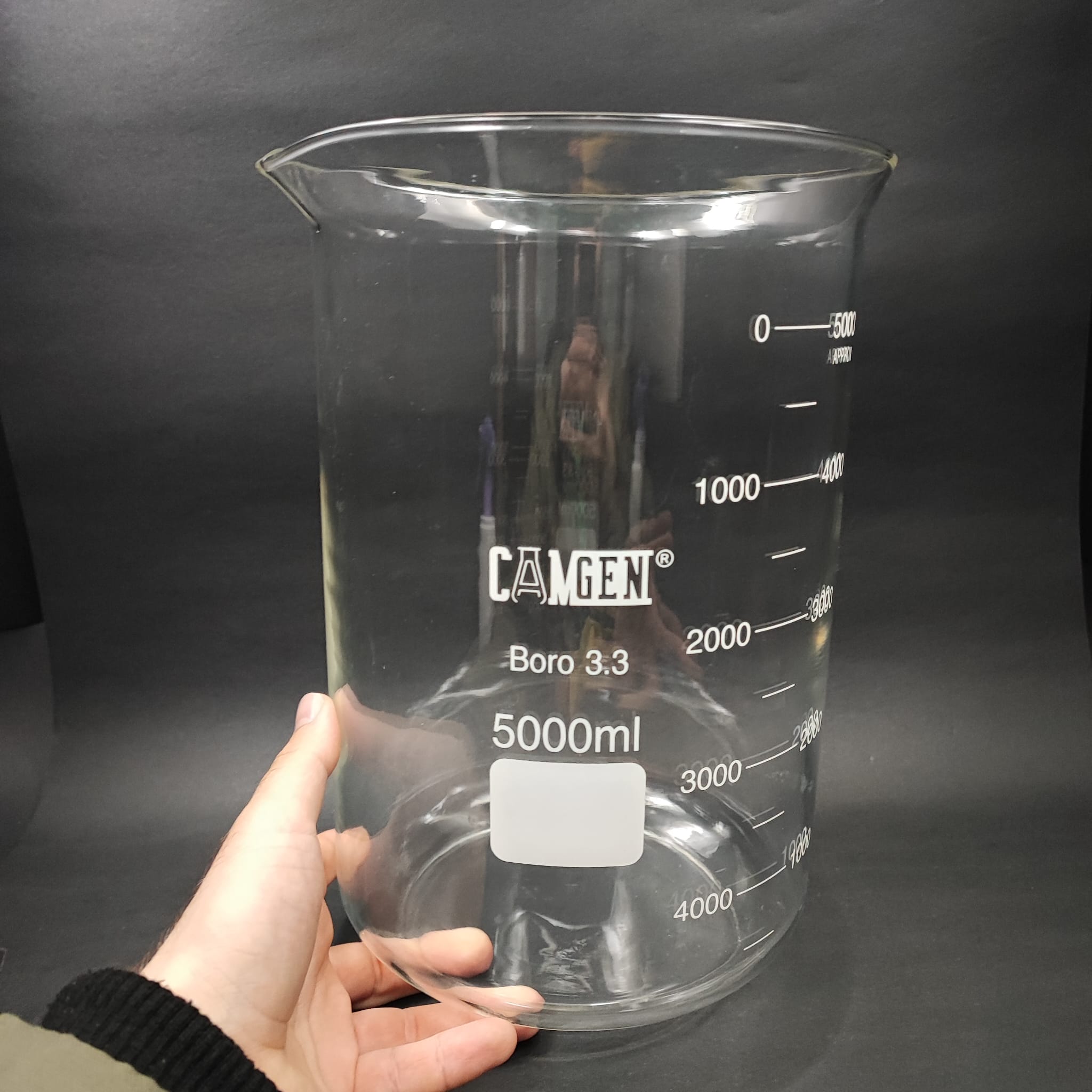 CAM BEHER 5000 ML - ISIYA DAYANIKLI CAM BEHER - 5 LİTRE BEHER