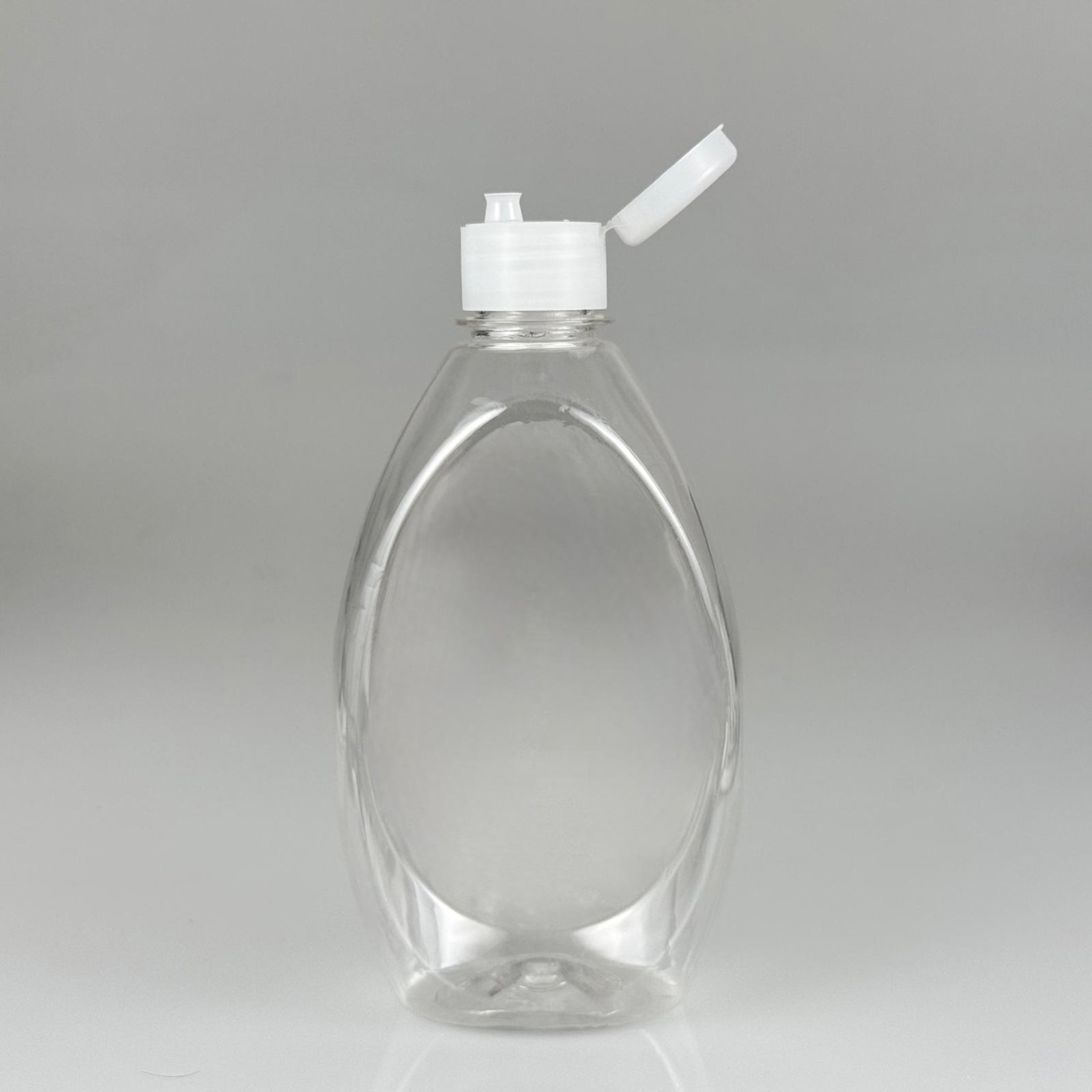 AKITICILI PET ŞİŞE - 400 ML PLASTİK ŞİŞE + 28 MM ŞEFFAF FLİPTOP AÇILIR KAPAKLI SET