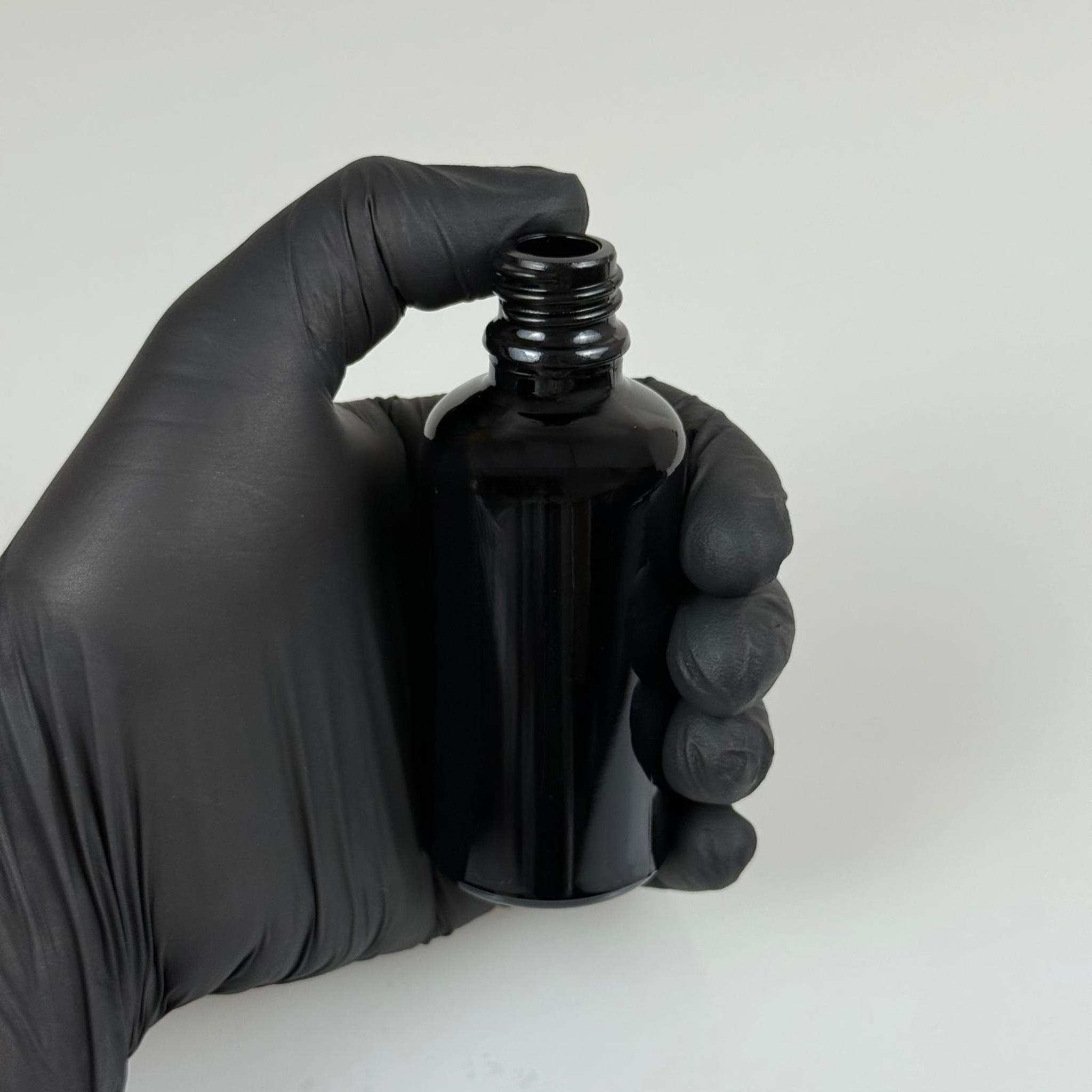 50 CC SİYAH CAM ŞİŞE KAPAKSIZ (18 AĞIZ) - 50 ML CAM ŞİŞE