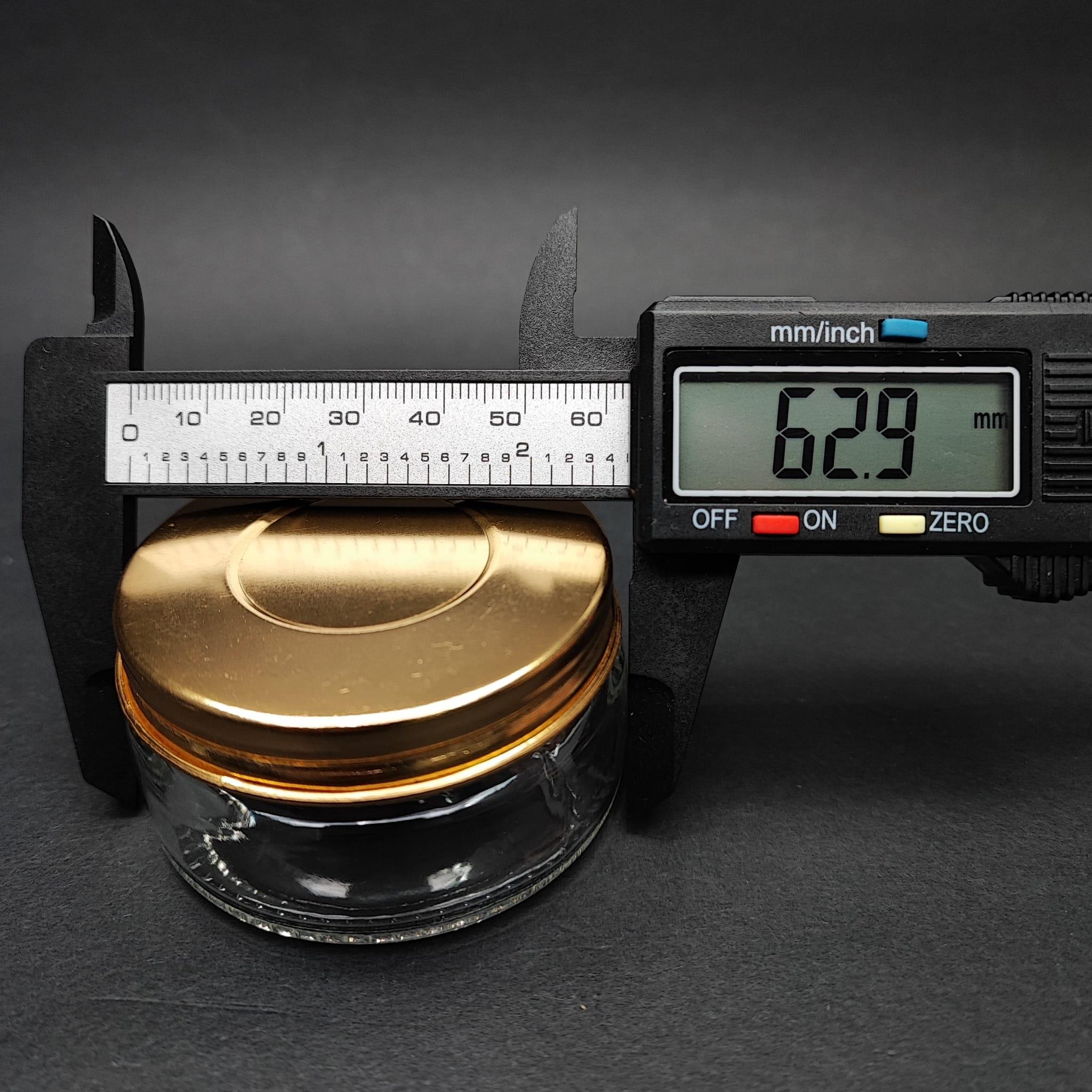 50 ML CAM KREM KAVANOZU + İÇ TIPA + PARLAK GOLD METAL KAPAK - 50 CC PAŞABAHÇE KREM KAVANOZLARI