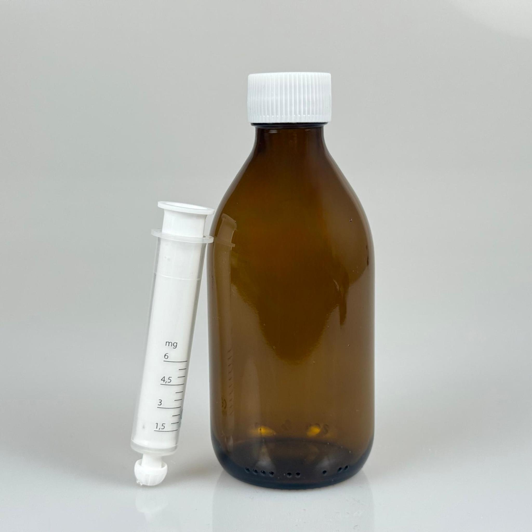 250 ML CAM ECZA ŞİŞESİ + 6 ML DOZAJ PİPETİ + DOZAJ TIPASI + CONTALI PLASTİK KAPAK TAKIM