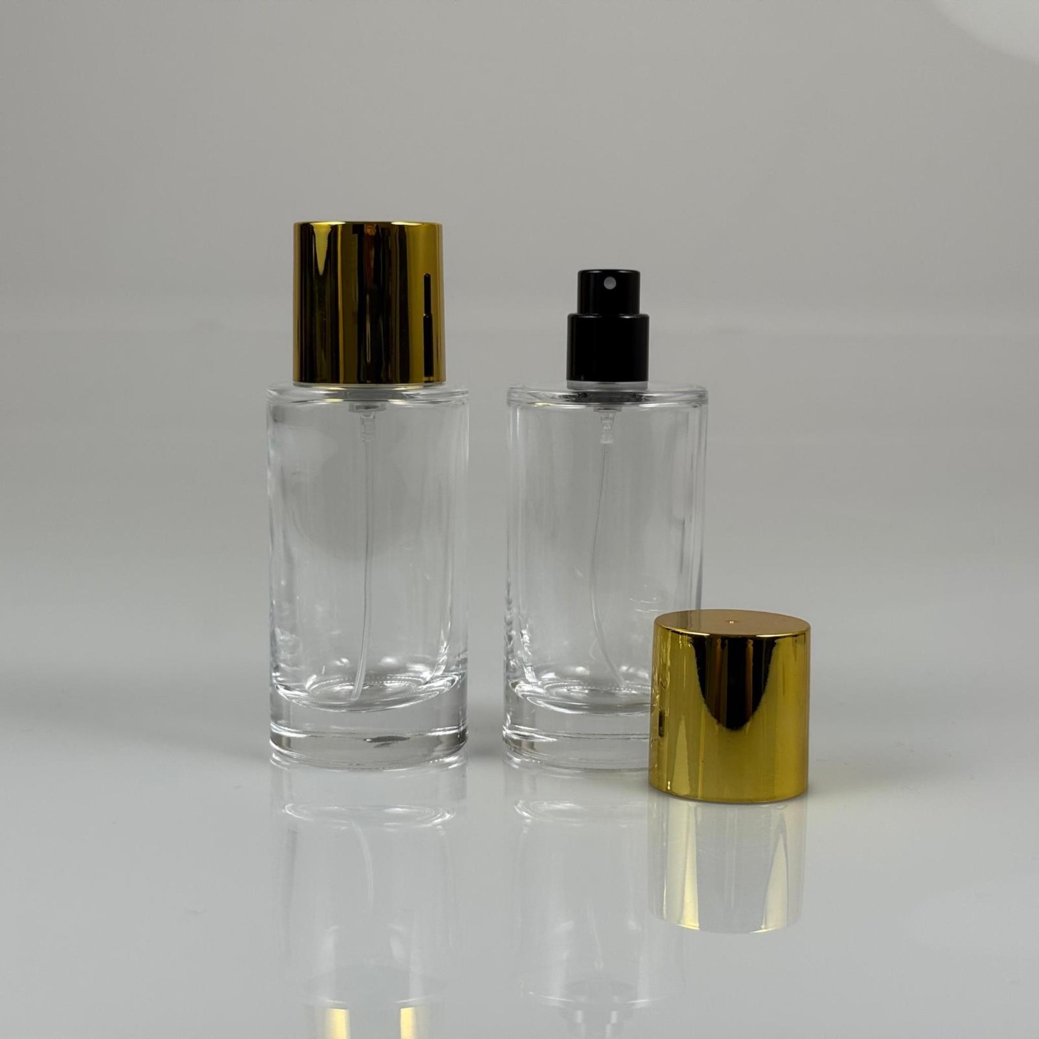 50 ML SİLİNDİR MODEL MARS PARFÜM ŞİŞESİ - SİYAH METAL SPREYLİ + GOLD GENİŞ KAPAKLI (AĞIZ 15 MM GEÇME KOLAY KAPAMA)