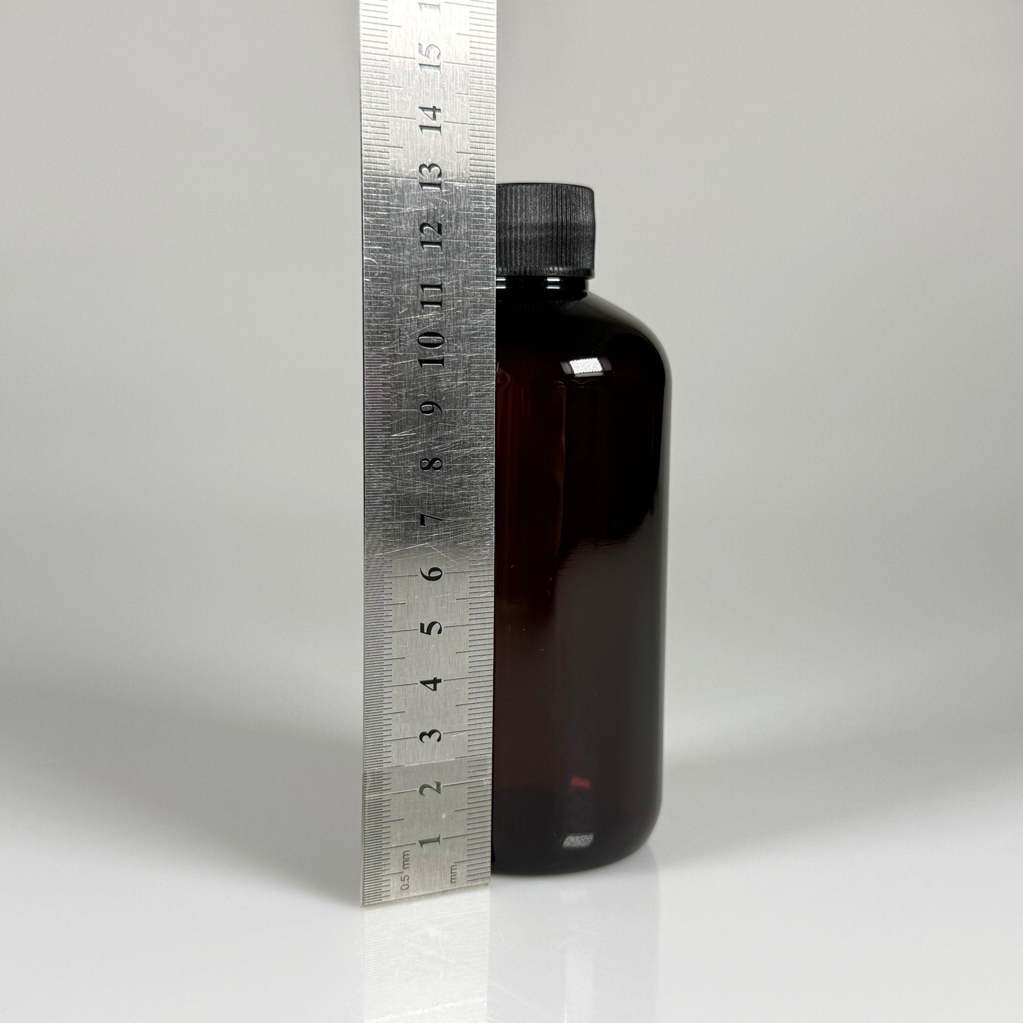 250 CC AMBER PLASTİK ŞİŞE ZEYNEP MODEL - CONTALI SİYAH KAPAKLI - 250 ML TOMBUL PET ŞİŞE