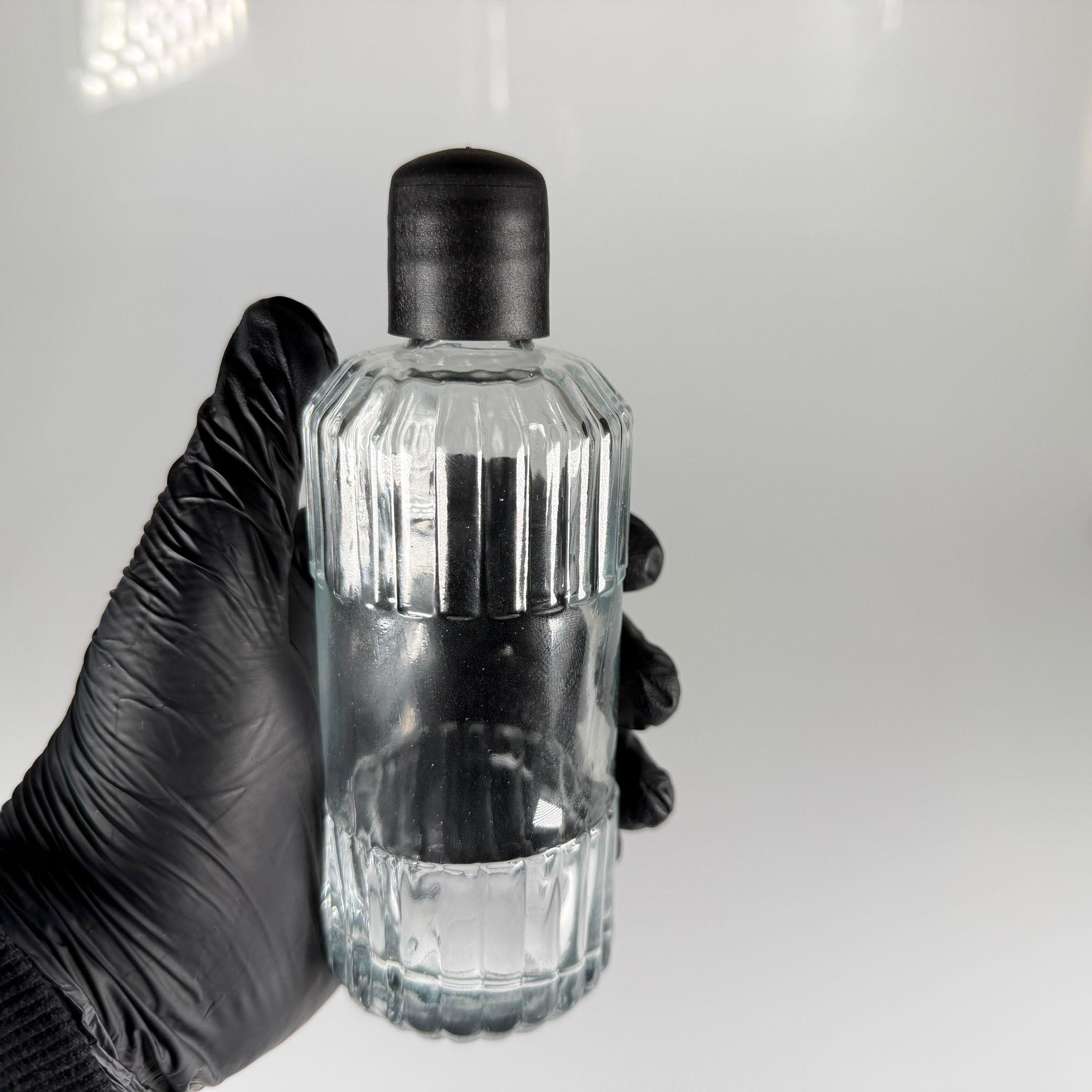 200 CC SİLİNDİR ZÜMRÜT MODEL CAM KOLONYA ŞİŞE - SİYAH KAPAKLI + TIPALI - 200 ML ZÜMRÜT CAM KOLONYA ŞİŞELERİ