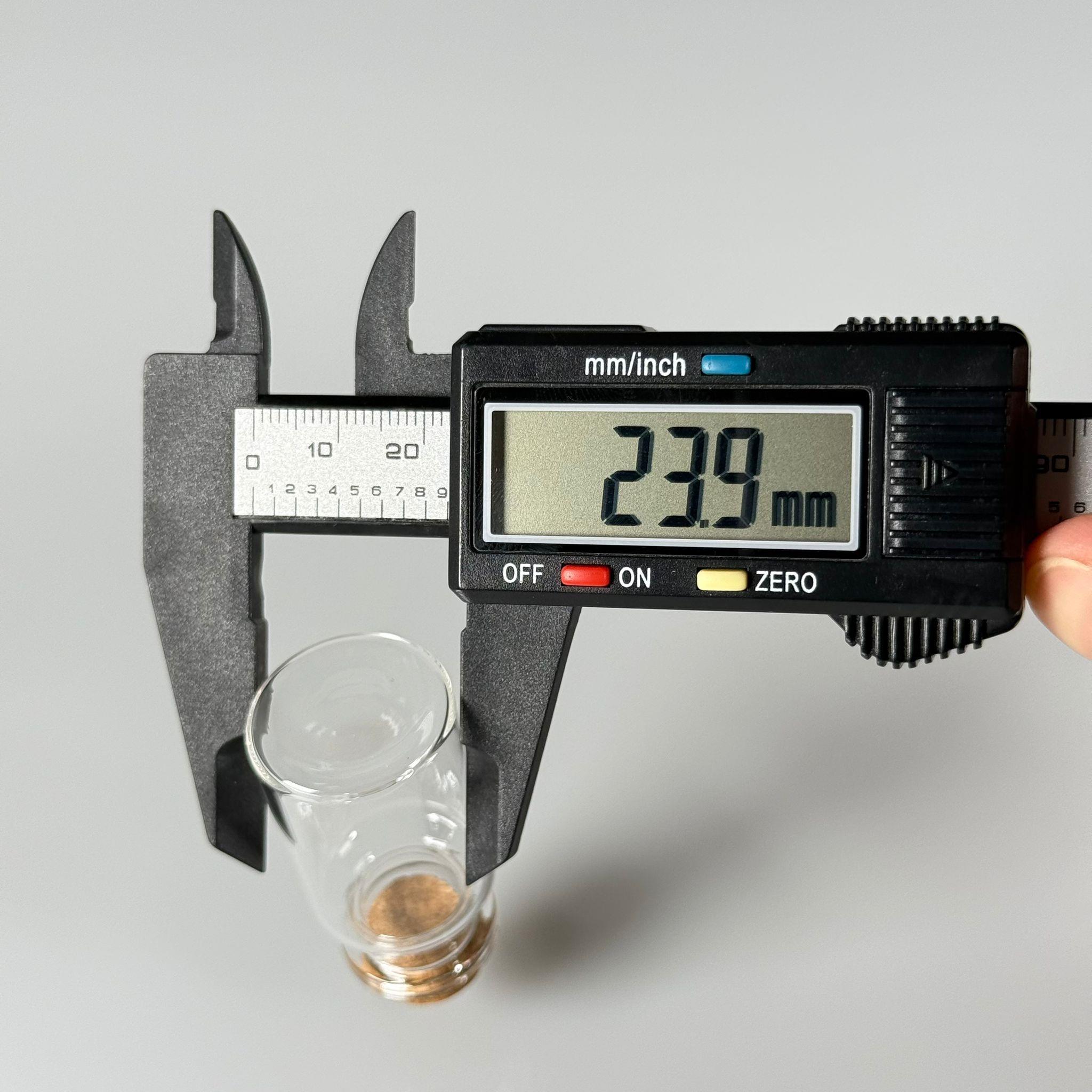 BOROSİLİKAT MANTAR TIPALI CAM ŞİŞE - 15 CC - 24x45 MM - ÇEKME CAM BORU FLAKON İNCE PENİSİLİN ŞİŞESİ