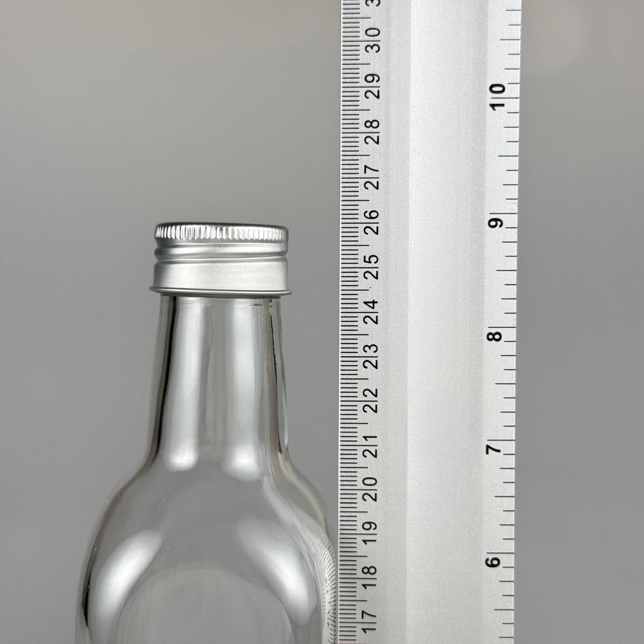 500 CC MARASKA CAM ŞİŞE - GÜMÜŞ METAL ALÜMİNYUM KAPAKLI - 500 ML KÖŞELİ YAĞ ŞİŞESİ - SİRKE ŞİŞESİ