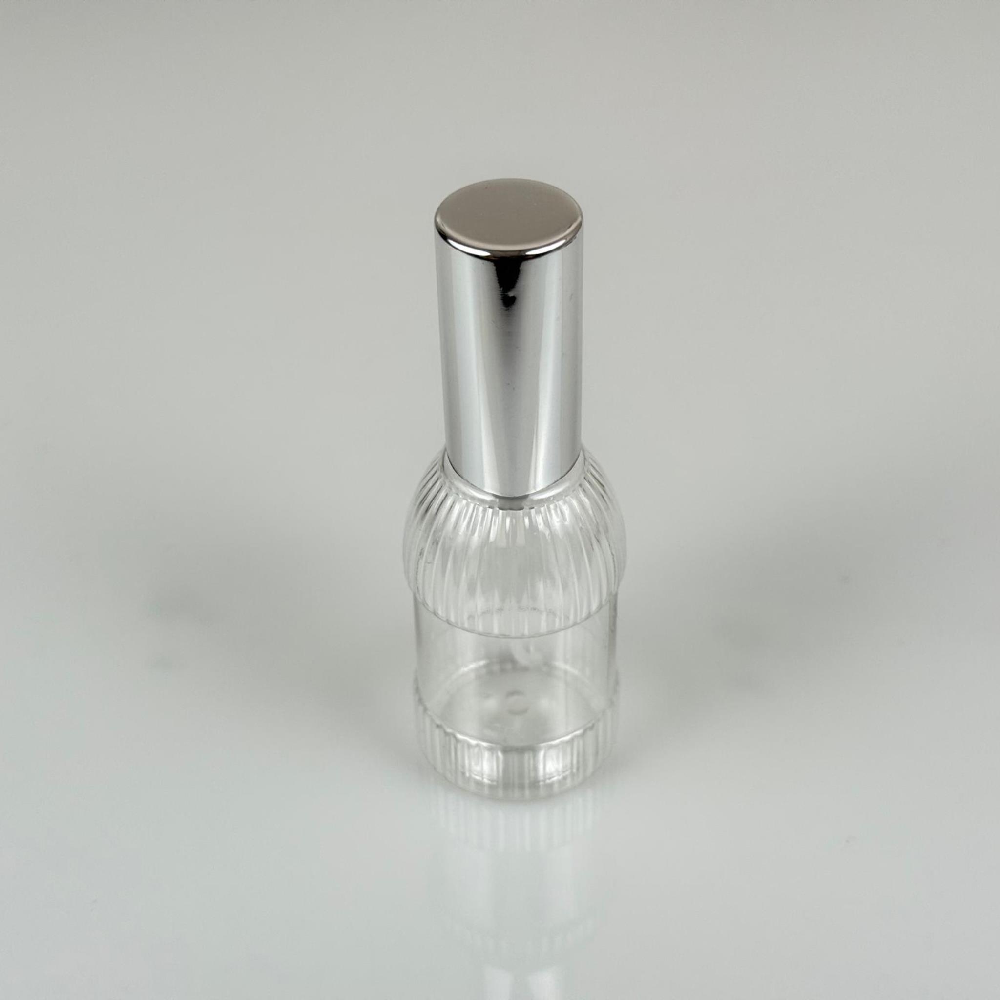 50 ML PET KOLONYA, PARFÜM VB ŞİŞELERİ - METAL ALÜMİNYUM GÜMÜŞ KAPAK + VİDALI SPREY + 50 CC MANDALİNA MODEL ŞİŞE SET TAKIM