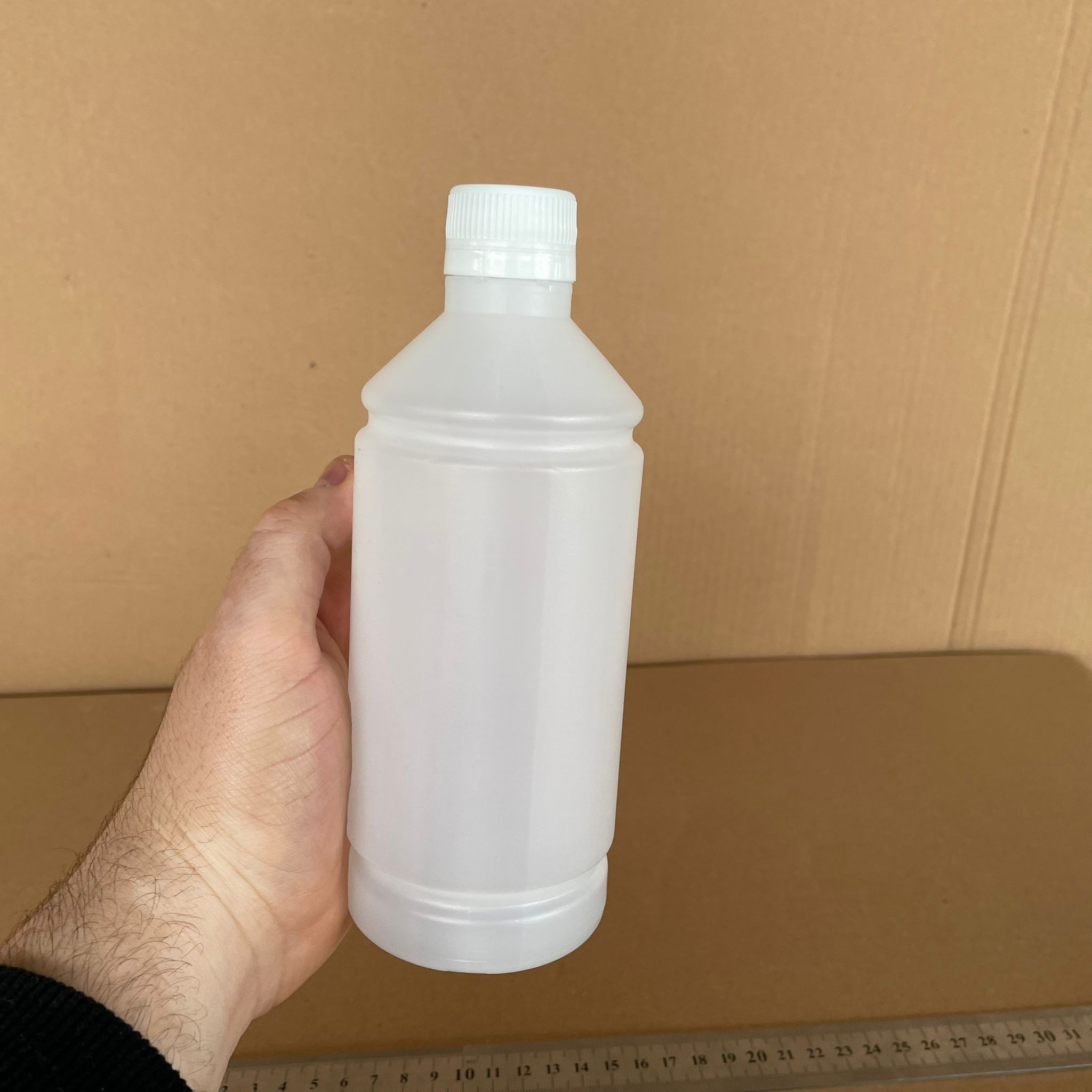 500 CC TİNER ŞİŞESİ - BEYAZ KİLİTLİ KAPAKLI - 500 ML KİMYASALA DAYANIKLI PLASTİK ŞİŞE - 0,5 LT POLİETİLEN ŞİŞE