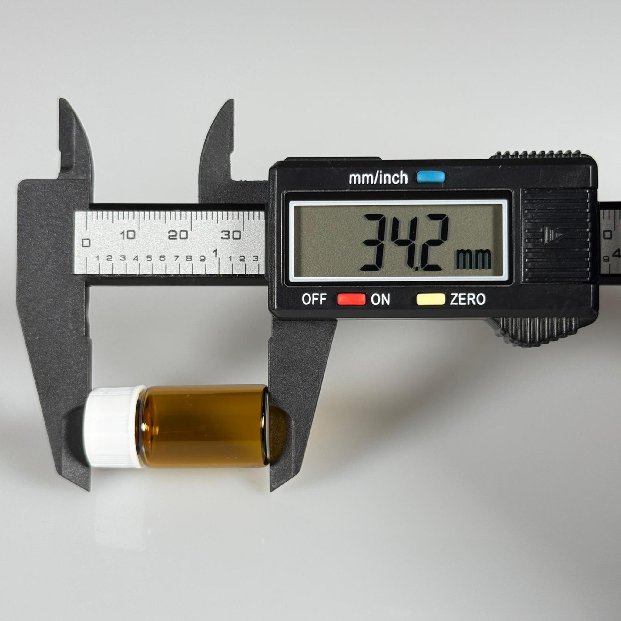 3 CC AMBER CAM ŞİŞE - BEYAZ KAPAKLI - 3 ML KAPAKLI CAM ŞİŞE