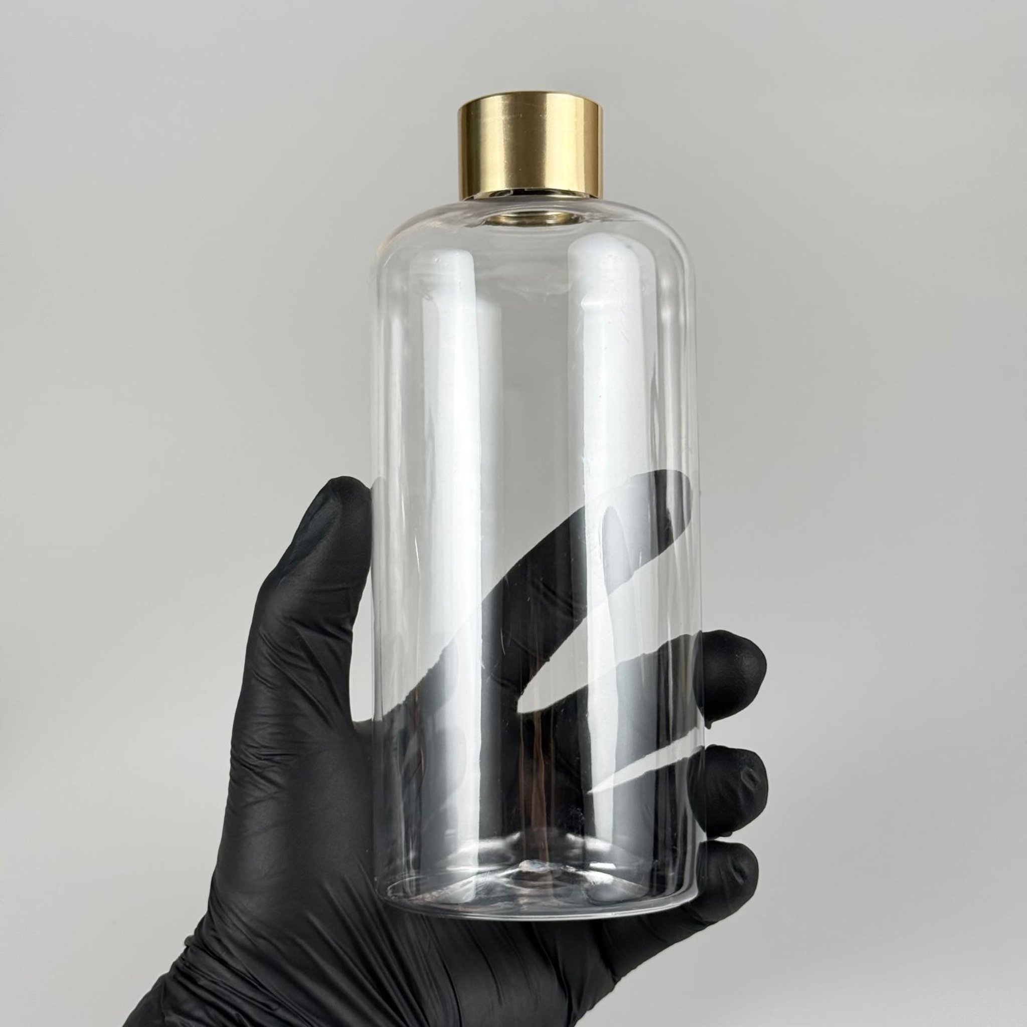 500 CC UZUN SİLİNDİR PET ŞİŞE + ALÜMİNYUM KAPLAMALI GOLD KAPAKLI TAKIM - 500 ML PET ŞİŞE