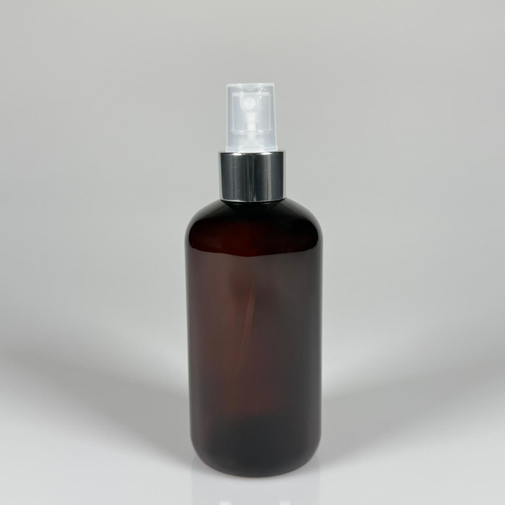 250 CC AMBER ŞİŞE - GÜMÜŞ SPREYLİ - 250 ML SPREYLİ PLASTİK ŞİŞE - ZEYNEP MODEL PET ŞİŞE