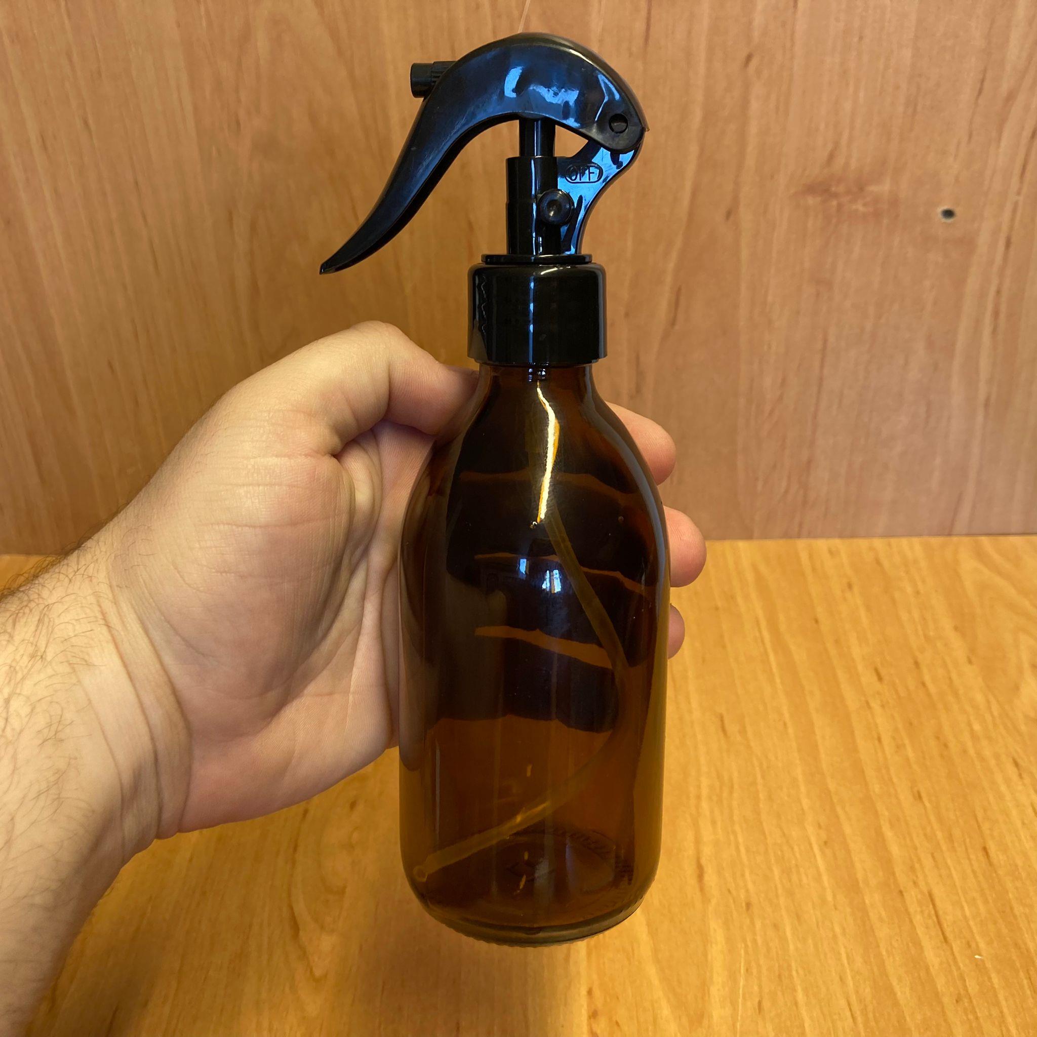 250 CC AMBER CAM ŞİŞE - SİYAH TRİGER SPREYLİ - 250 ML KAHVERENGİ SPREYLİ ŞİŞE