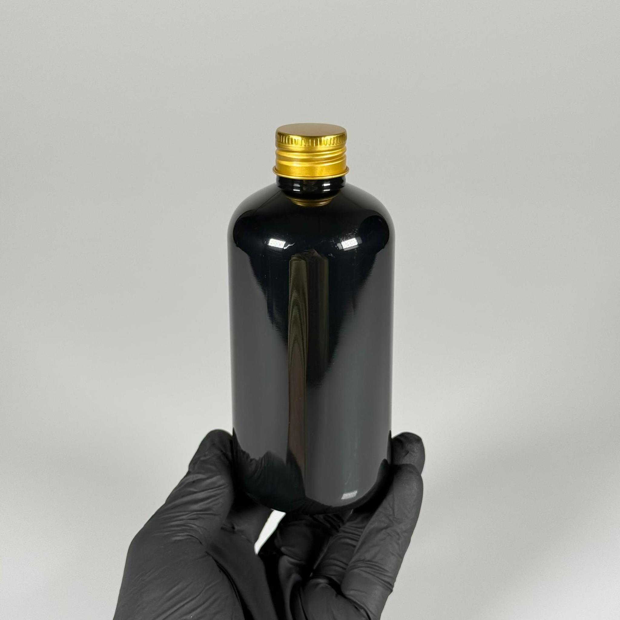 250 CC SİYAH ŞİŞE - GOLD METAL KAPAKLI + KOLONYA TIPALI - 250 ML PLASTİK KOLONYA ŞİŞESİ - ZEYNEP MODEL PET ŞİŞE