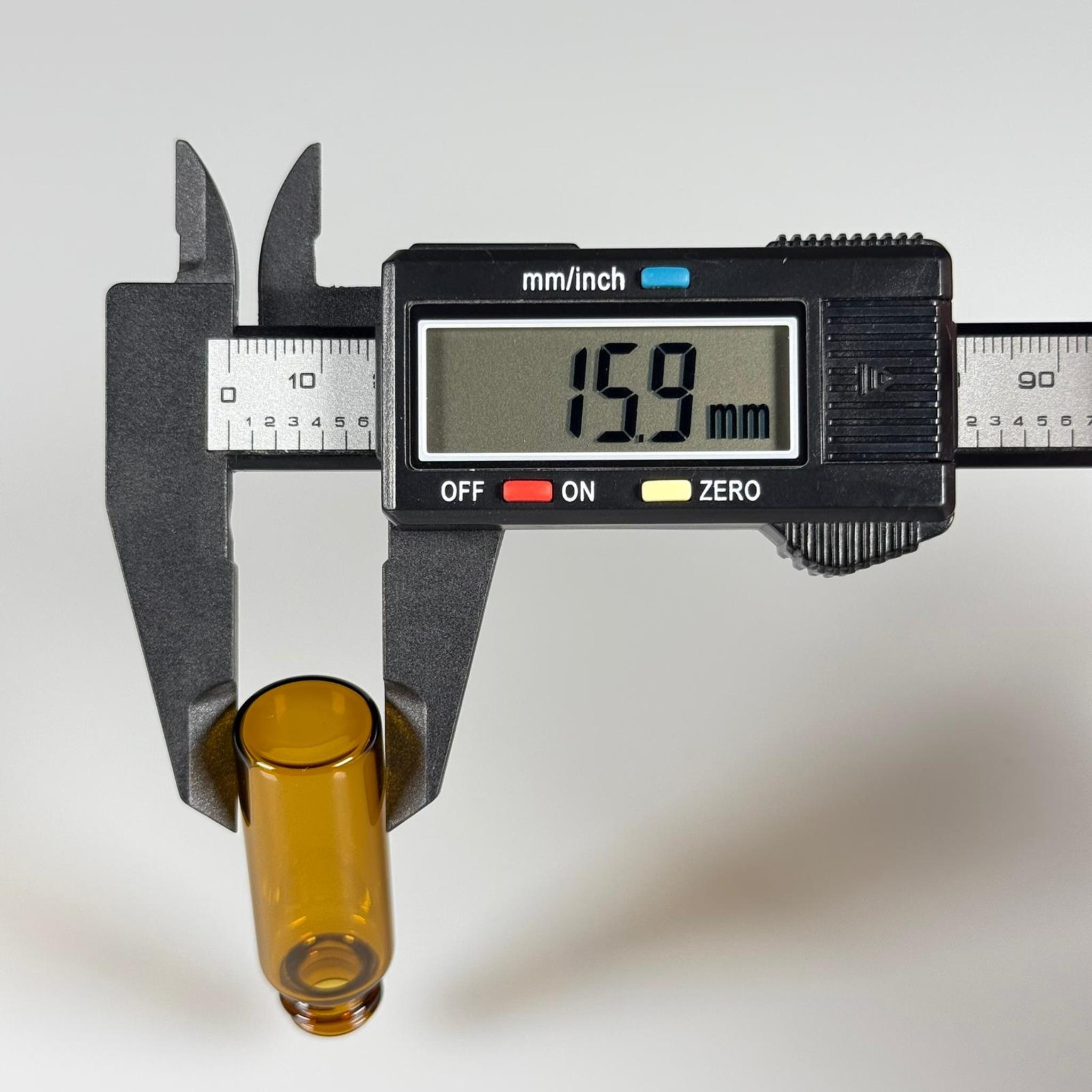 5 CC AMBER CAM ŞİŞE - 14 MM VİDALI AĞIZ - KAPAKSIZ 5 ML CAM ŞİŞE