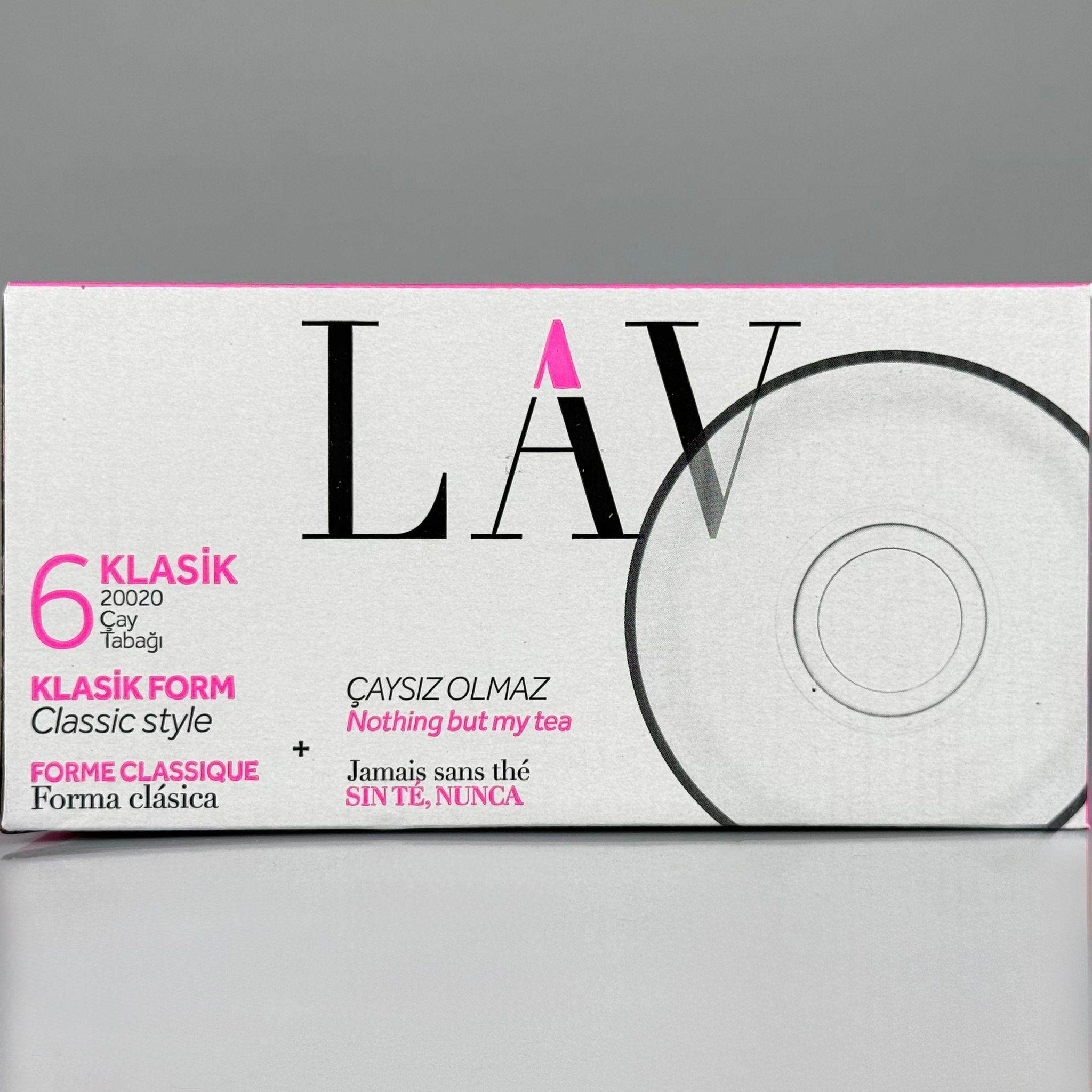CAM ÇAY TABAK - LAV 20020 KODLU ÇAY TABAĞI - 6 LI PAKET  -  ÇAY TABAK