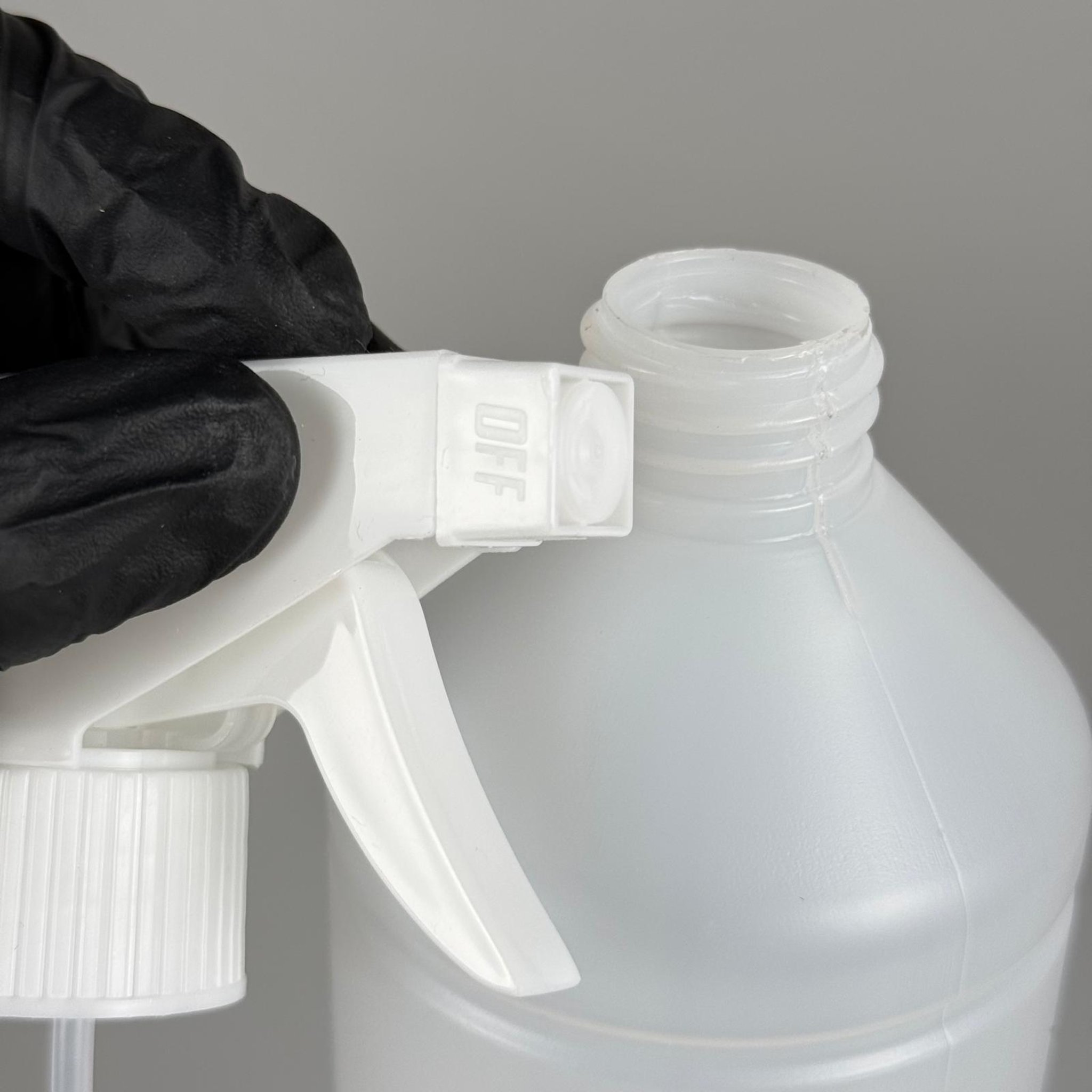 1000 CC TİNER ŞİŞESİ - BEYAZ  TRİGER TETİK SPREYLİ - 1000 ML KİMYASALA DAYANIKLI PLASTİK ŞİŞE - 1 LT POLİETİLEN ŞİŞE - UZUN