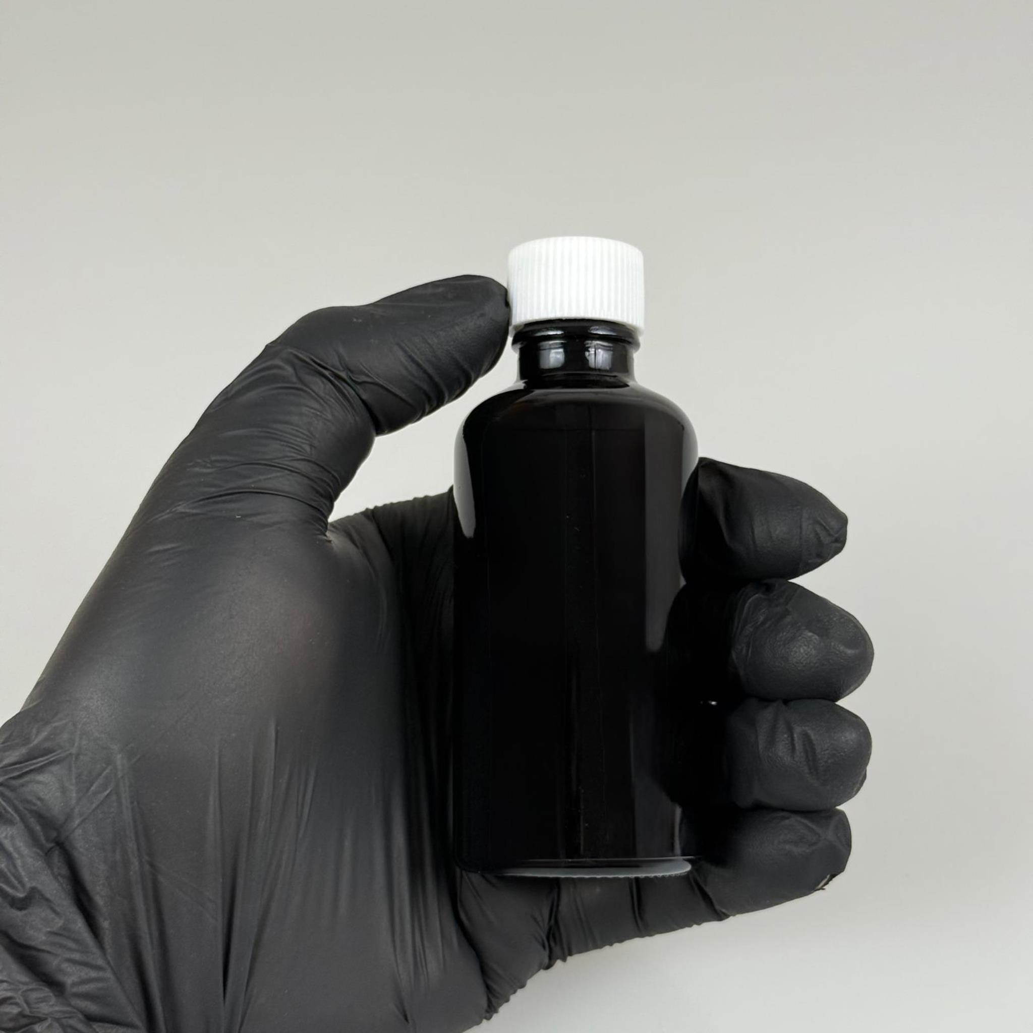 50 CC SİYAH CAM ŞİŞE - BEYAZ KAPAKLI - 50 ML SİYAH STANDART CAM ŞİŞE