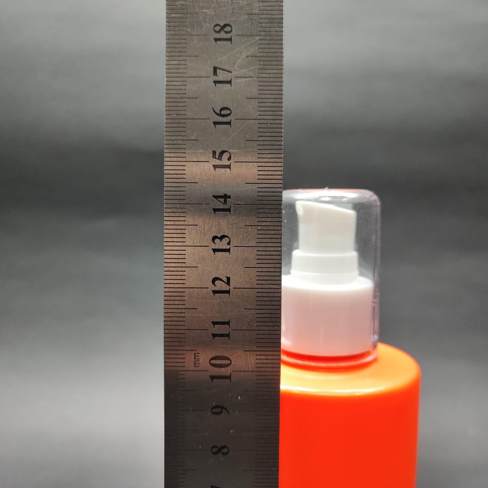200 CC KÜT BOYUNLU SİLİNDİR PET ŞİŞE (24 GR) - BEYAZ LOSYON POMPALI - 200 ML PLASTİK ŞİŞE - TURUNCU