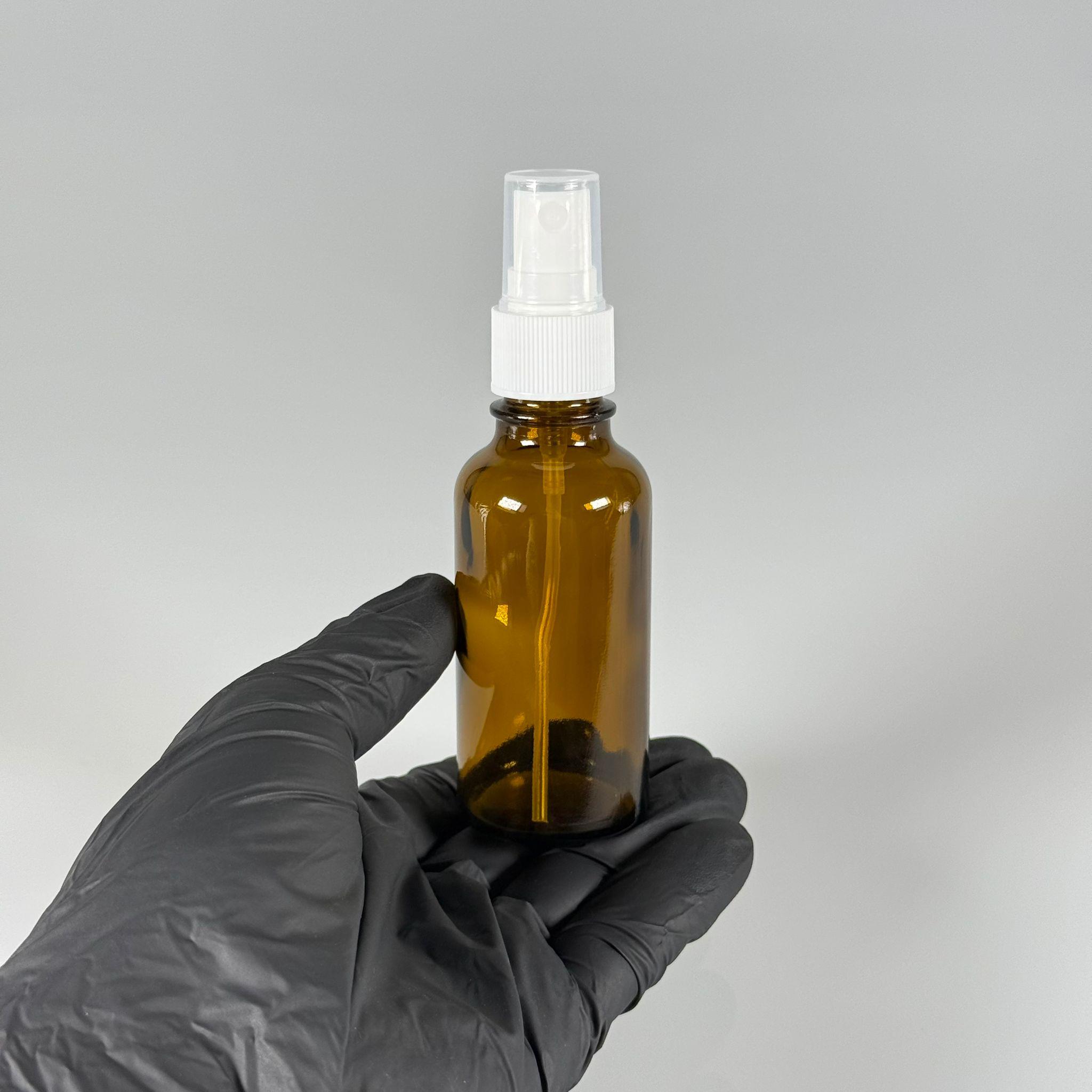 50 CC AMBER CAM ŞİŞE - BEYAZ SPREYLİ - 50 ML CAM ŞİŞE - KAHVERENGİ