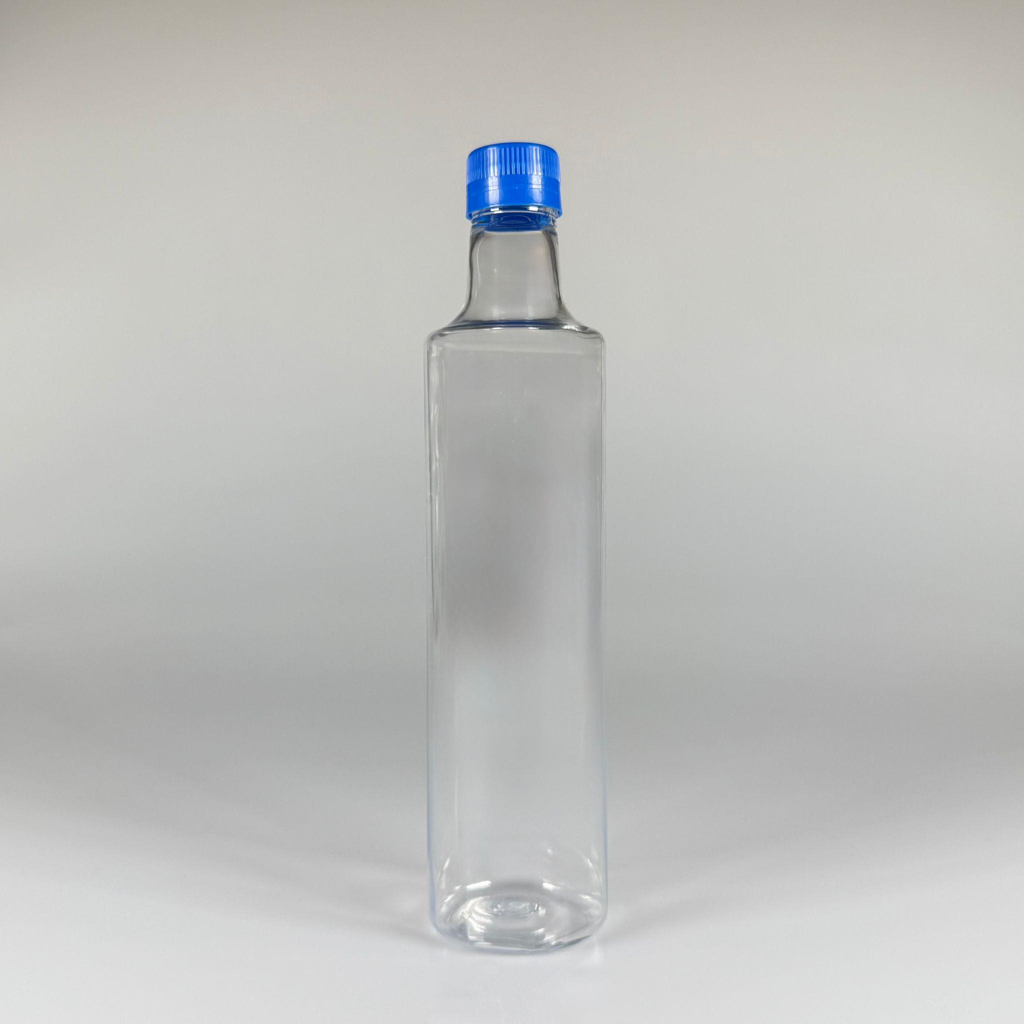 500 CC DORİKA SİLİNDİR PET ŞİŞE - CONTALI KİLİTLİ MAVİ KAPAKLI -  (60 GR) CAM GÖRÜNÜMLÜ SERT KALIN KIRILMAZ 500 ML SİLİNDİR PLASTİK ŞİŞE