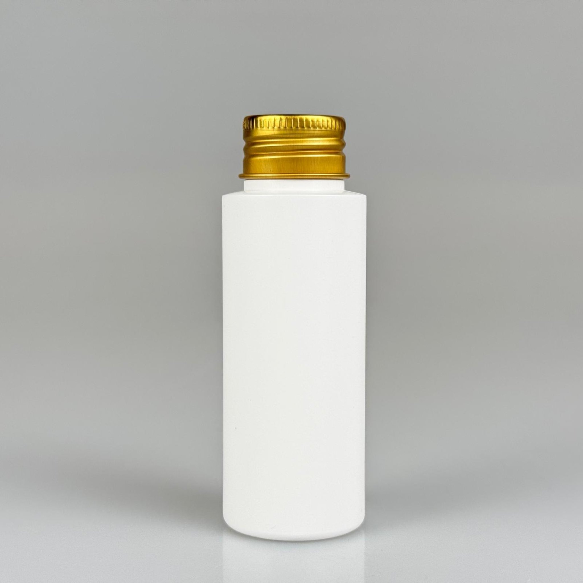 50 CC BEYAZ POLİETİLEN PLASTİK ASETON ŞİŞESİ ( 24 AĞIZ ) + KÖPÜK CONTALI GOLD METAL ALÜMİNYUM KAPAK TAKIM - 50 ML BEYAZ PLASTİK ASETON ŞİŞELERİ