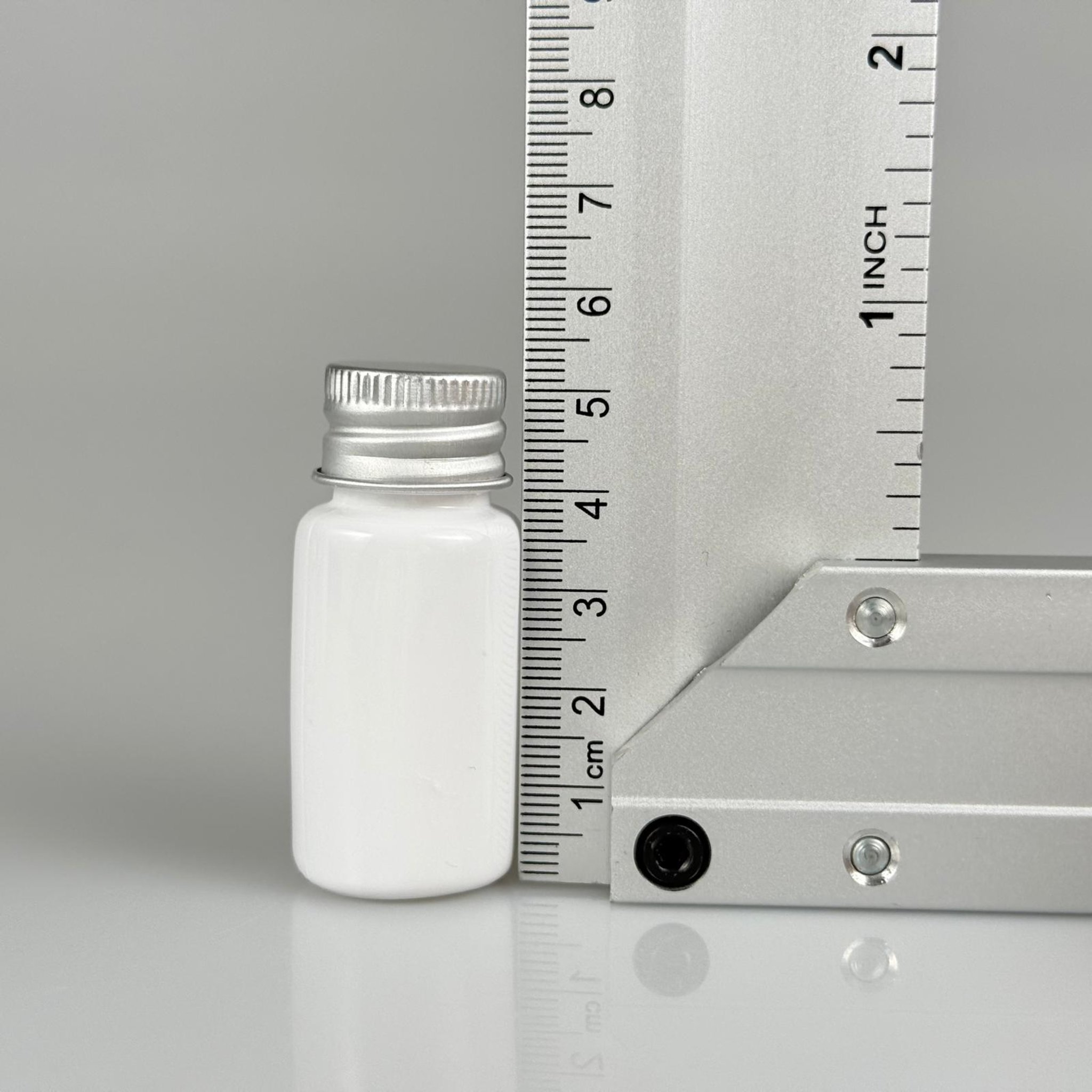 10 CC BEYAZ PET SHOT ŞİŞE - KÖPÜK CONTALI GÜMÜŞ ALÜMİNYUM METAL KAPAKLI TAKIM - 10 ML PLASTİK ŞİŞE