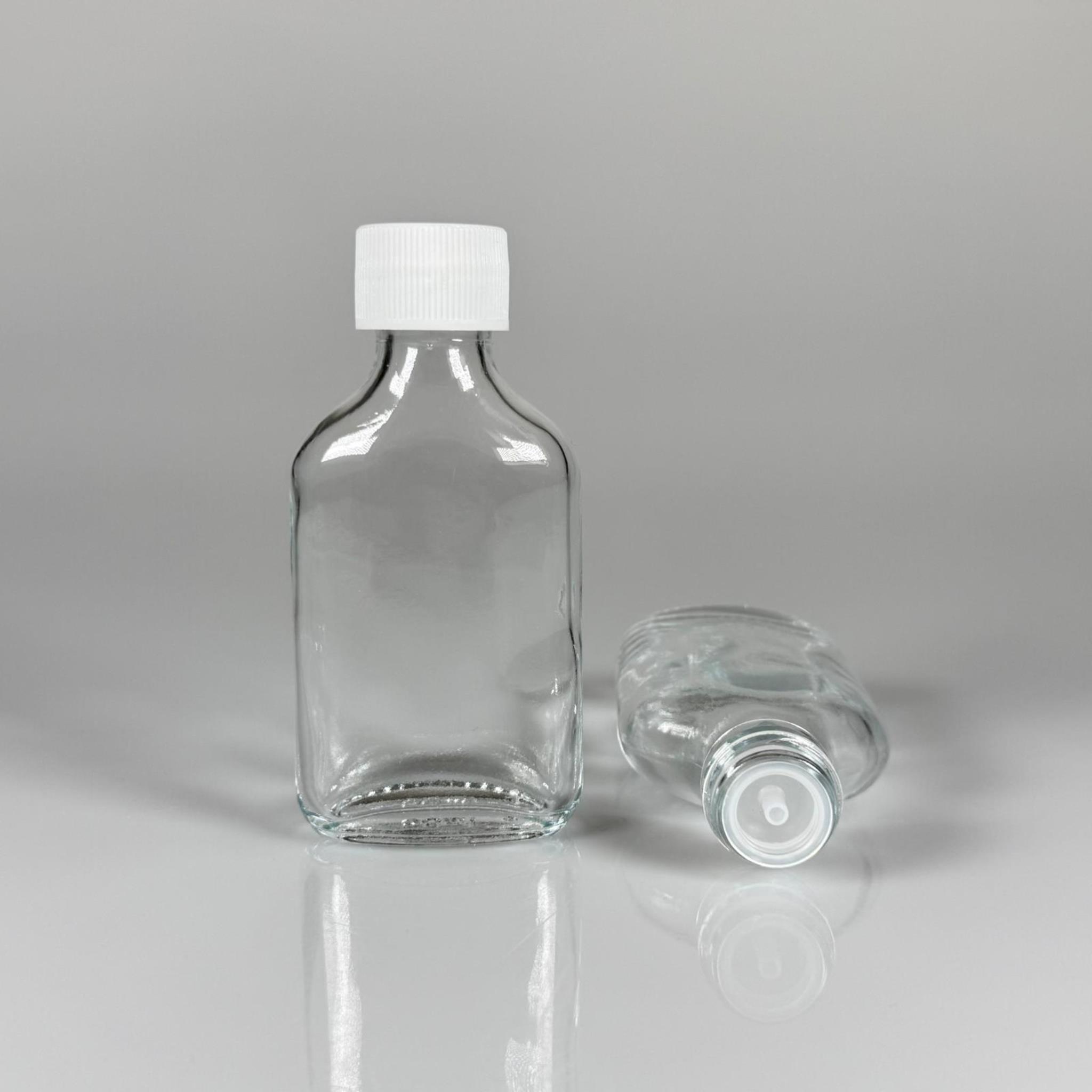 50 CC YASSI CAM ŞİŞE - BEYAZ PLASTİK KAPAKLI KOLONYA TIPALI - 50 ML COLD BREW KOLONYA CAM ŞİŞESİ (TIPA İLE KULLANMAK İÇİN KAPAK CONTASI ÇIKARILIR)