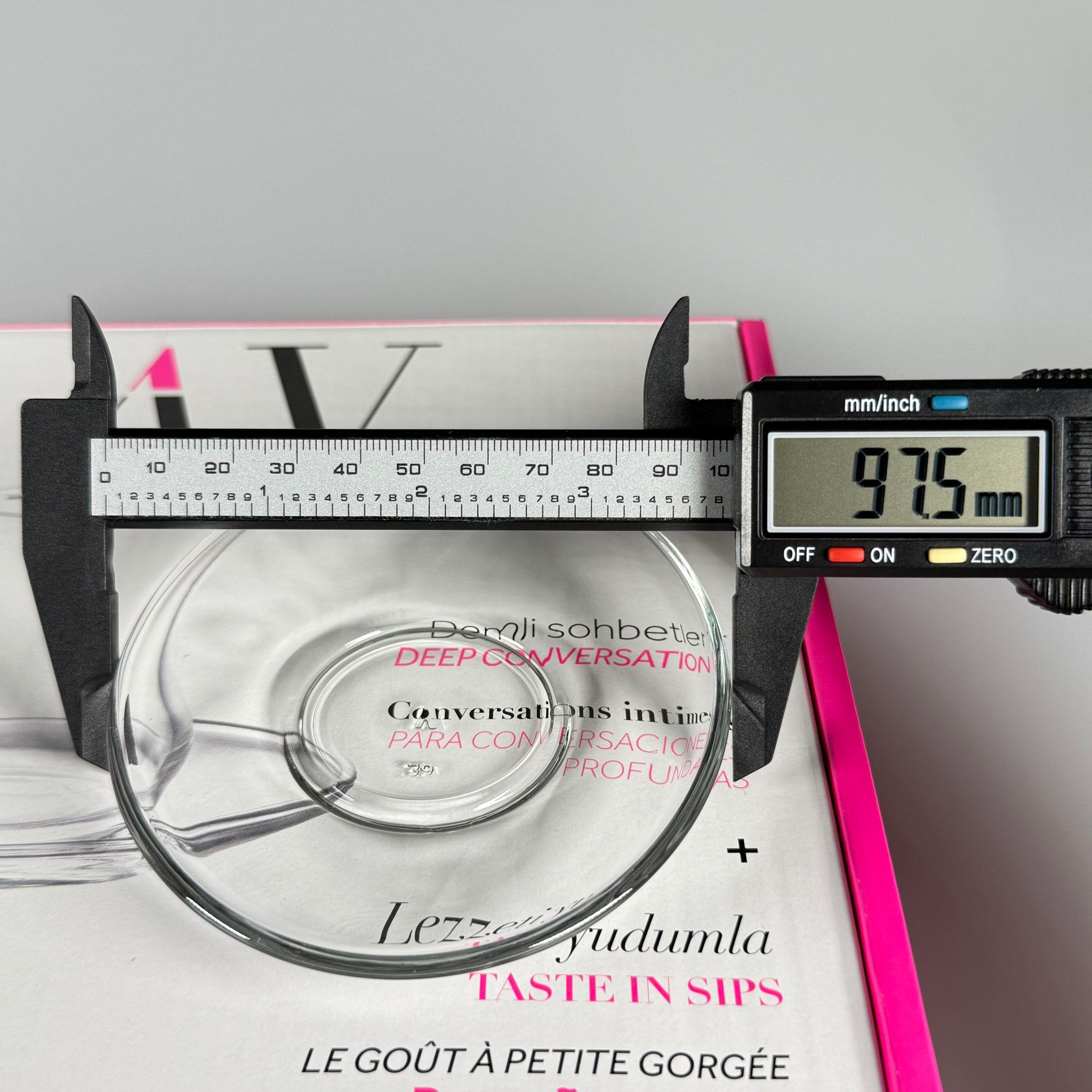 HEDİYELİK ÇAY SETİ 6 BARDAK + 6 TABAK - DEMET 12 PARÇA ÇAY SETİ (DMT303 BARDAK 6 ADET + ASN274 SADE TABAK 6 ADET) LAV