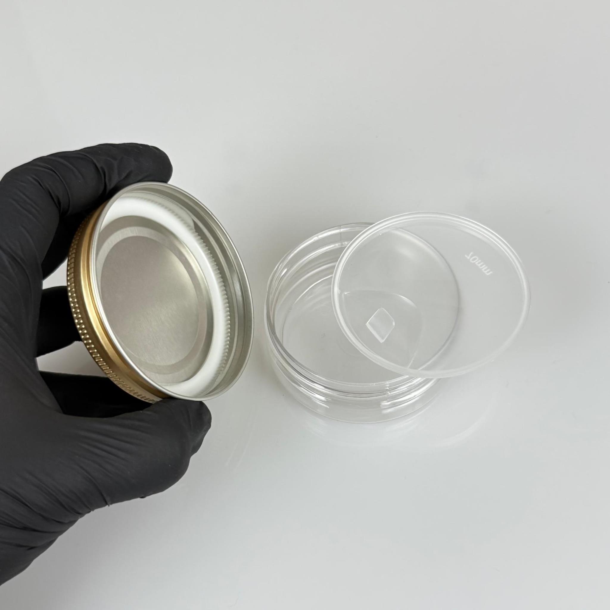 50 ML SERT PET KAVANOZ + GOLD METAL KAPAK + İÇ TIPA - 50 CC KALIN ŞEFFAF PLASTİK KAVANOZ GOLD METAL KAPAKLI İÇ TIPALI TAKIM - KREM KAVANOZLARI