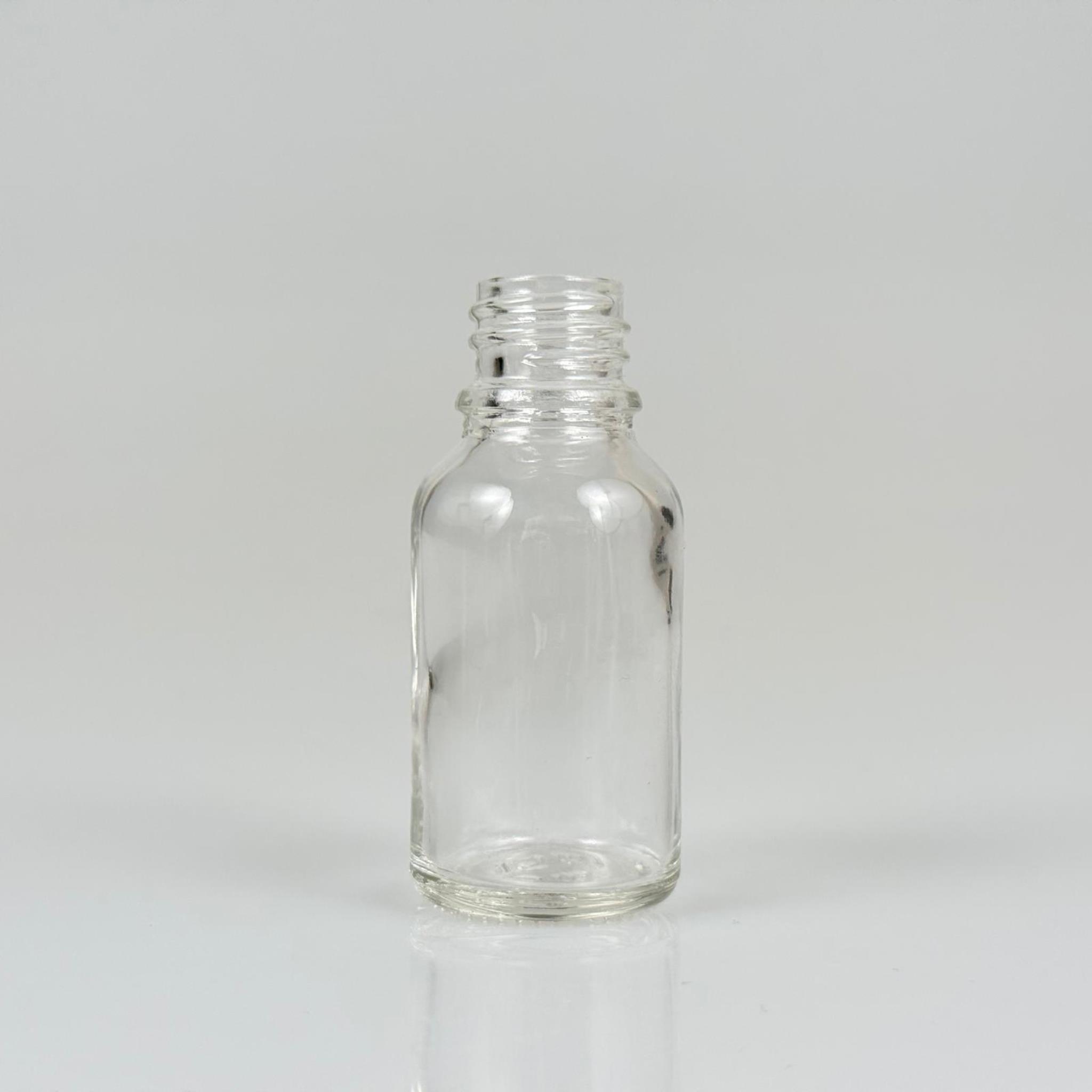 15 CC ŞEFFAF CAM ŞİŞE KAPAKSIZ (18 AĞIZ) - 15 ML ŞEFFAF CAM ŞİŞE