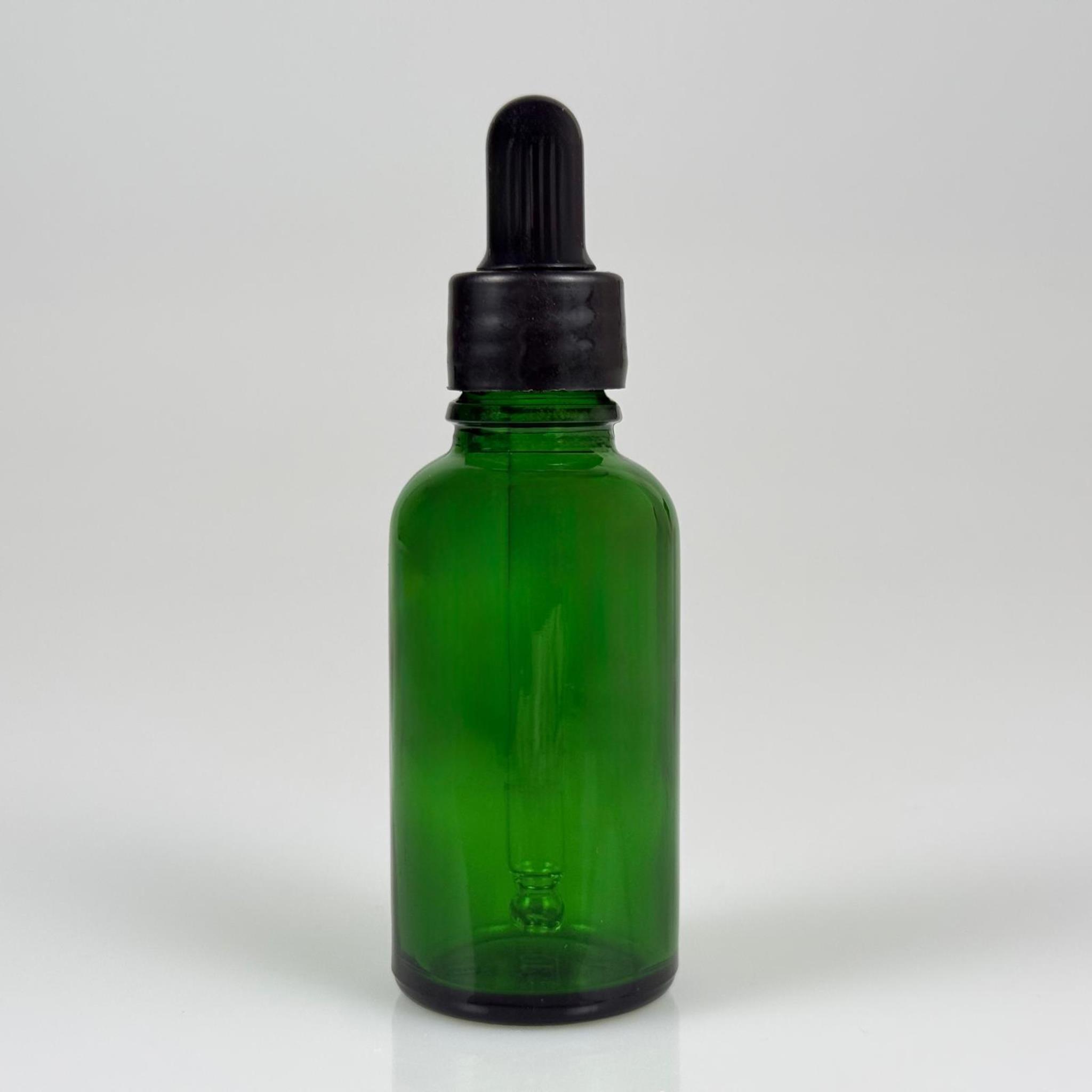30 CC YEŞİL CAM DAMLALIKLI ŞİŞE - SİYAH EMZİK + SİYAH DÜZ KAPAK + CAM PİPET TAKIM - 30 ML YEŞİL DAMLALIKLI ŞİŞE SETİ