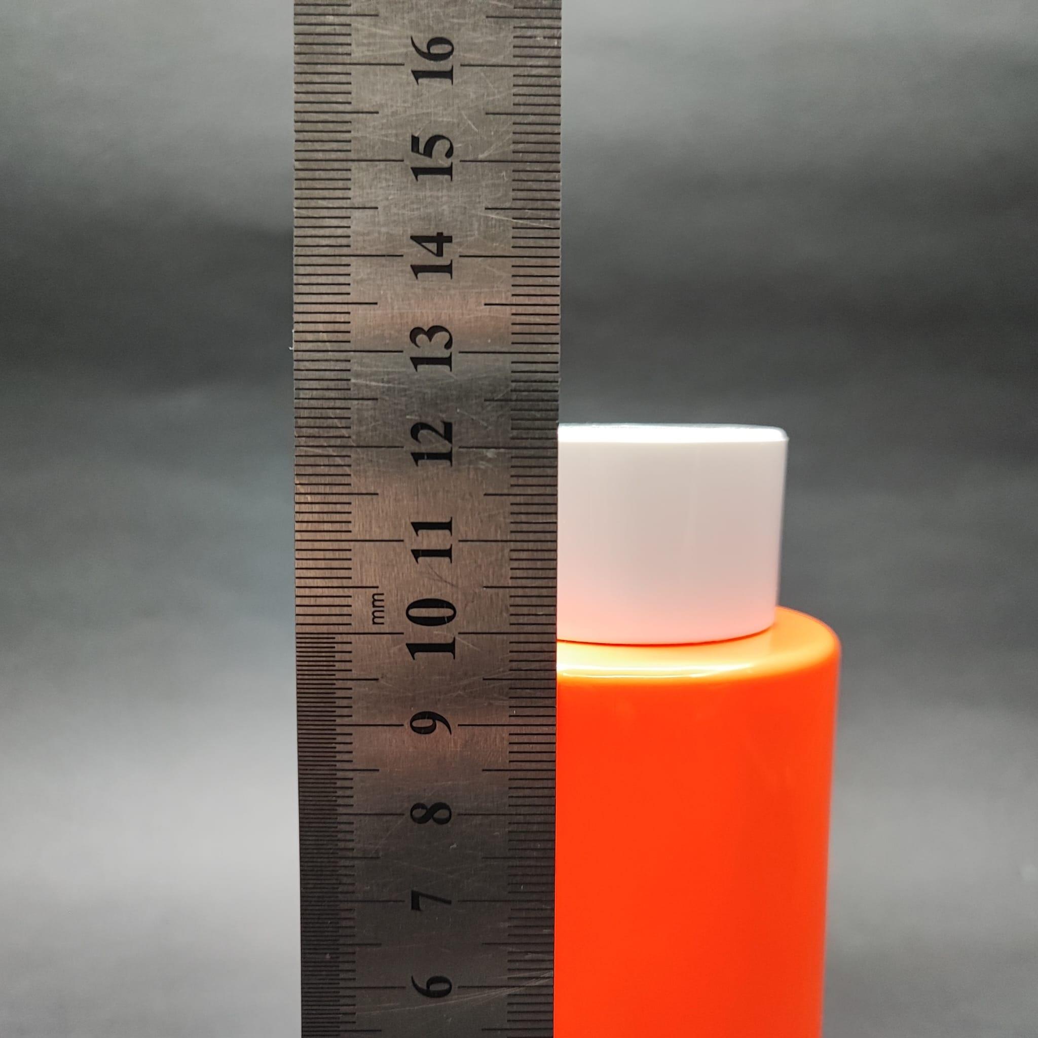 200 CC KÜT BOYUNLU SİLİNDİR PET ŞİŞE (24 GR) - BEYAZ KOLONYA LOSYON KAPAK + TIPA - 200 ML PLASTİK ŞİŞE - TURUNCU
