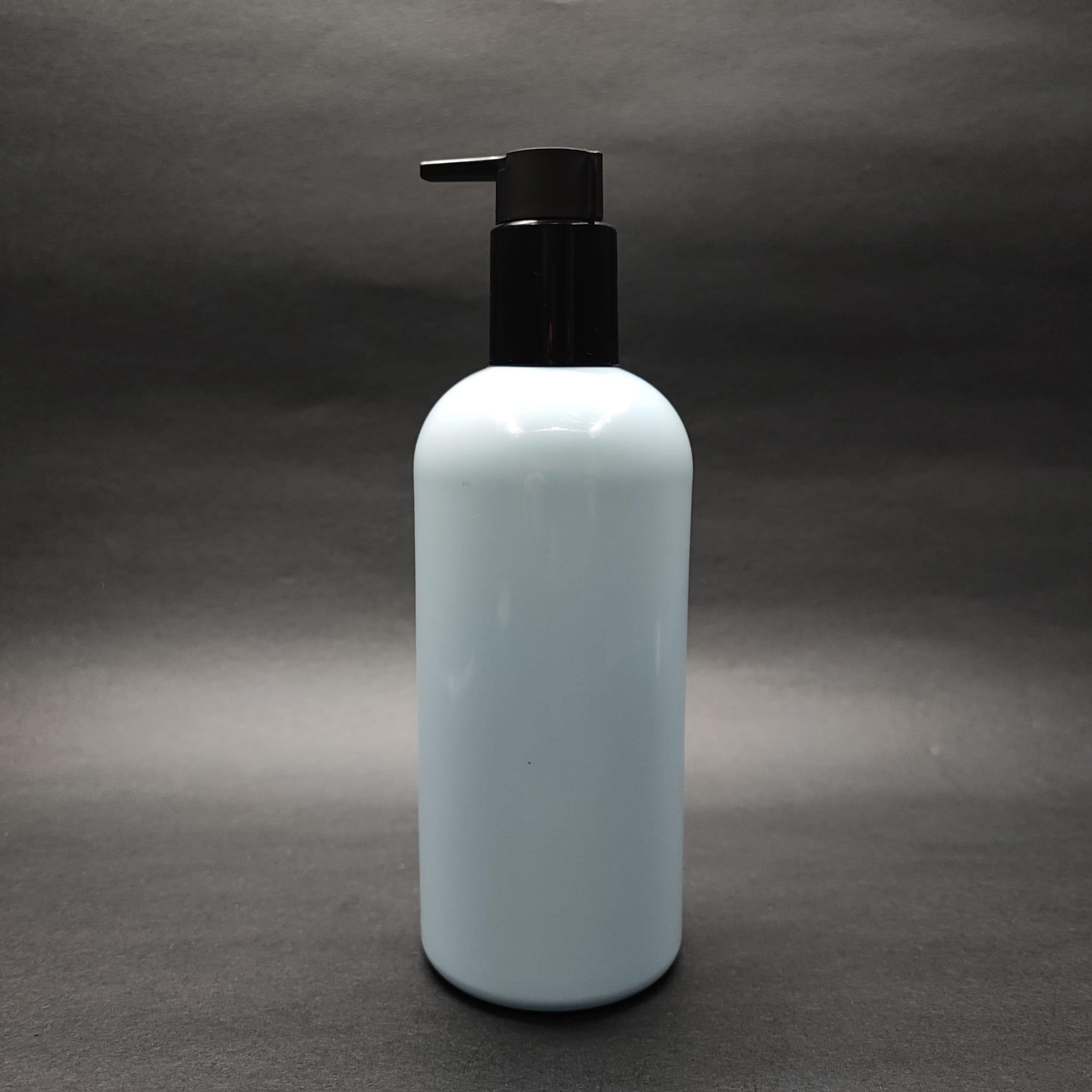 400 CC OVAL BOYUNLU SİLİNDİR PET ŞİŞE (30 GR) - SİYAH XAVİER LOSYON POMPALI - 400 ML PLASTİK ŞİŞE - BEBEK MAVİSİ