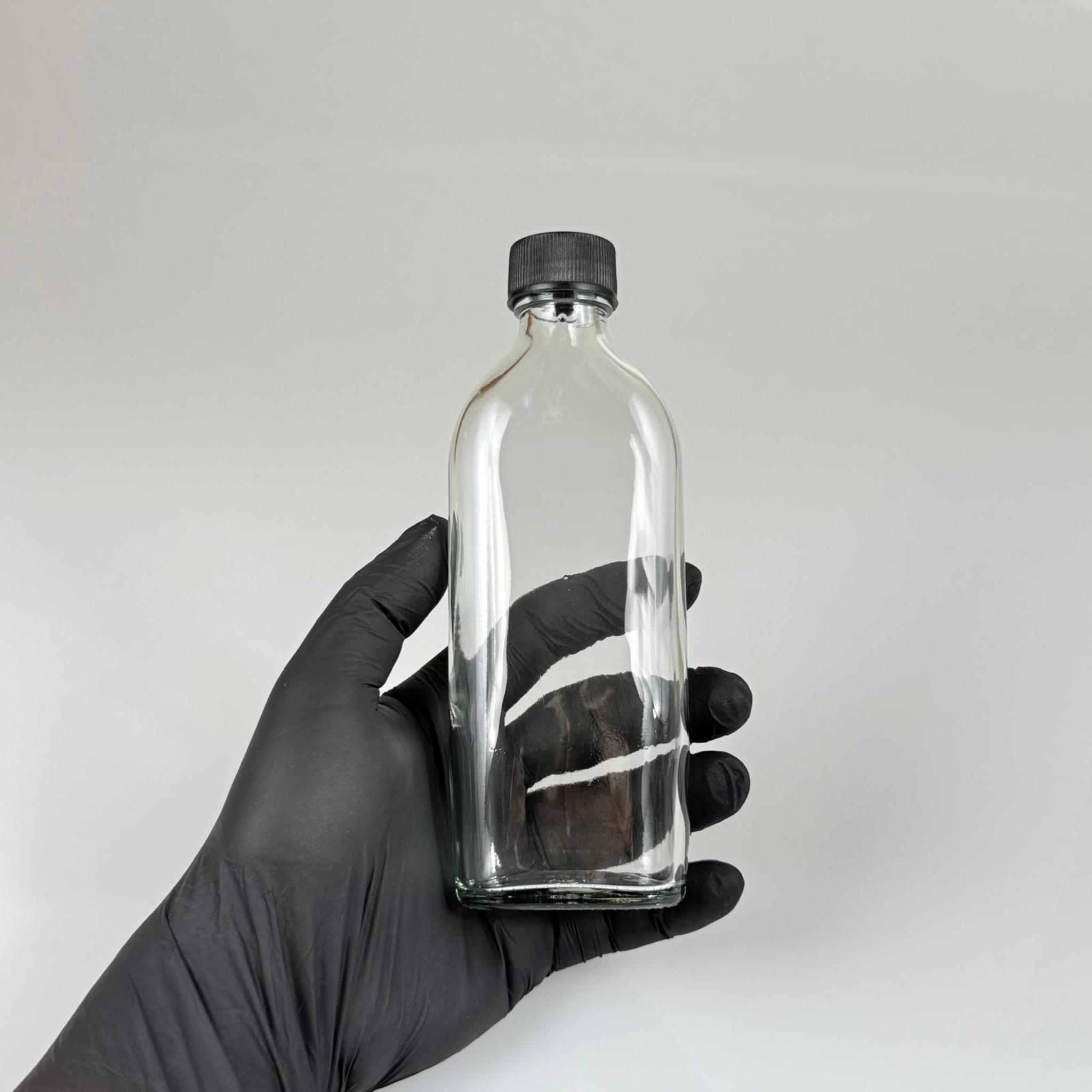 150 CC YASSI KOLONYA CAM ŞİŞE - SİYAH KAPAKLI + KOLONYA TIPALI - 150 ML DAMLATMALI KAPAKLI CAM KOLONYA ŞİŞESİ