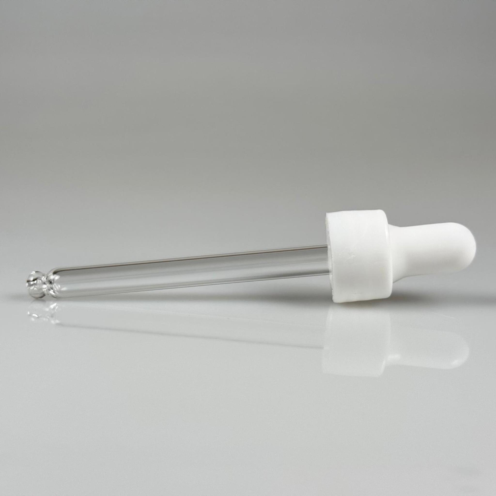18 MM CAM DAMLALIKLI TAKIM - BEYAZ EMZİK +  DELİKLİ PLASTİK DÜZ BEYAZ KAPAK + 84 MM CAM PİPET