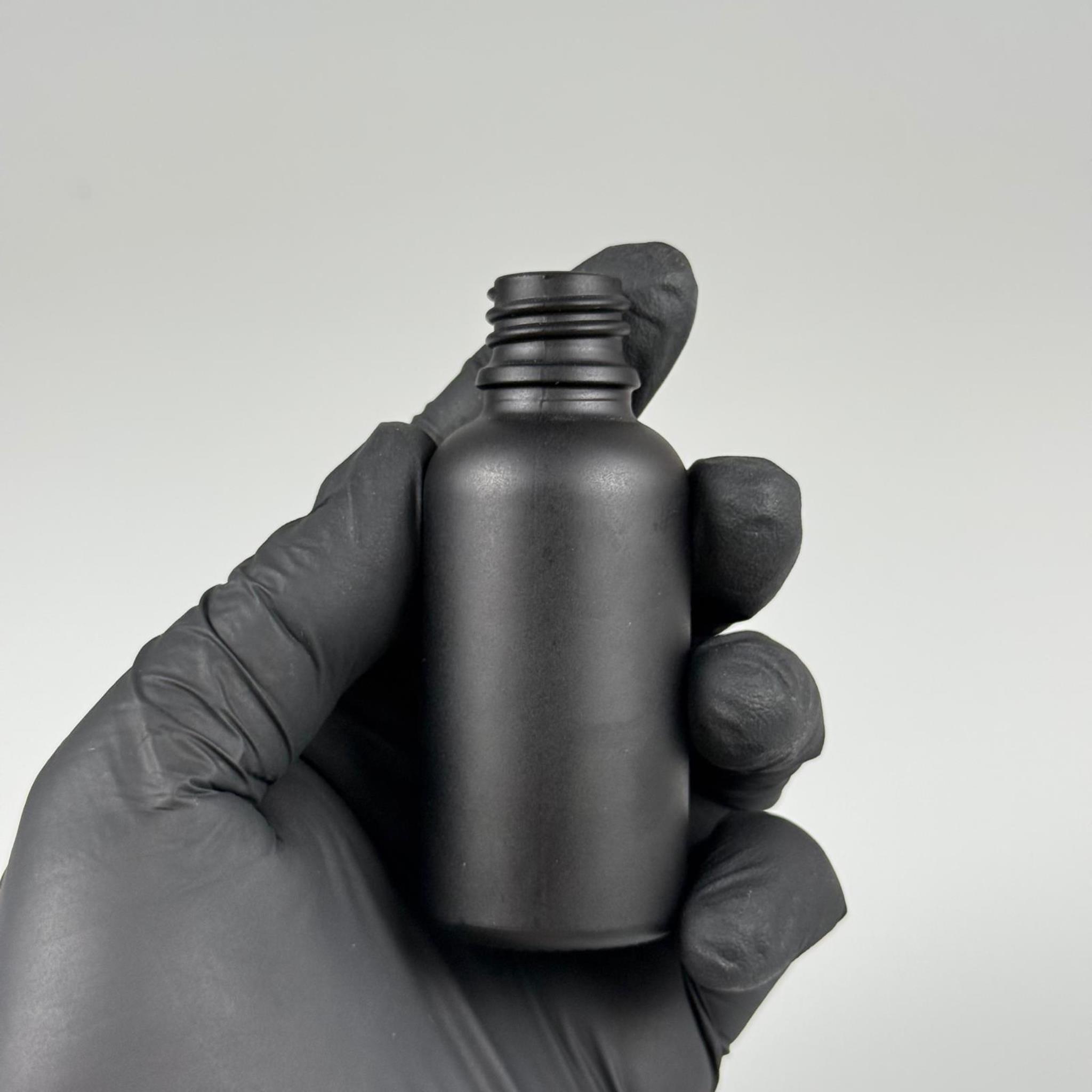 30 CC SİYAH MAT CAM ŞİŞE 18 MM İTHAL