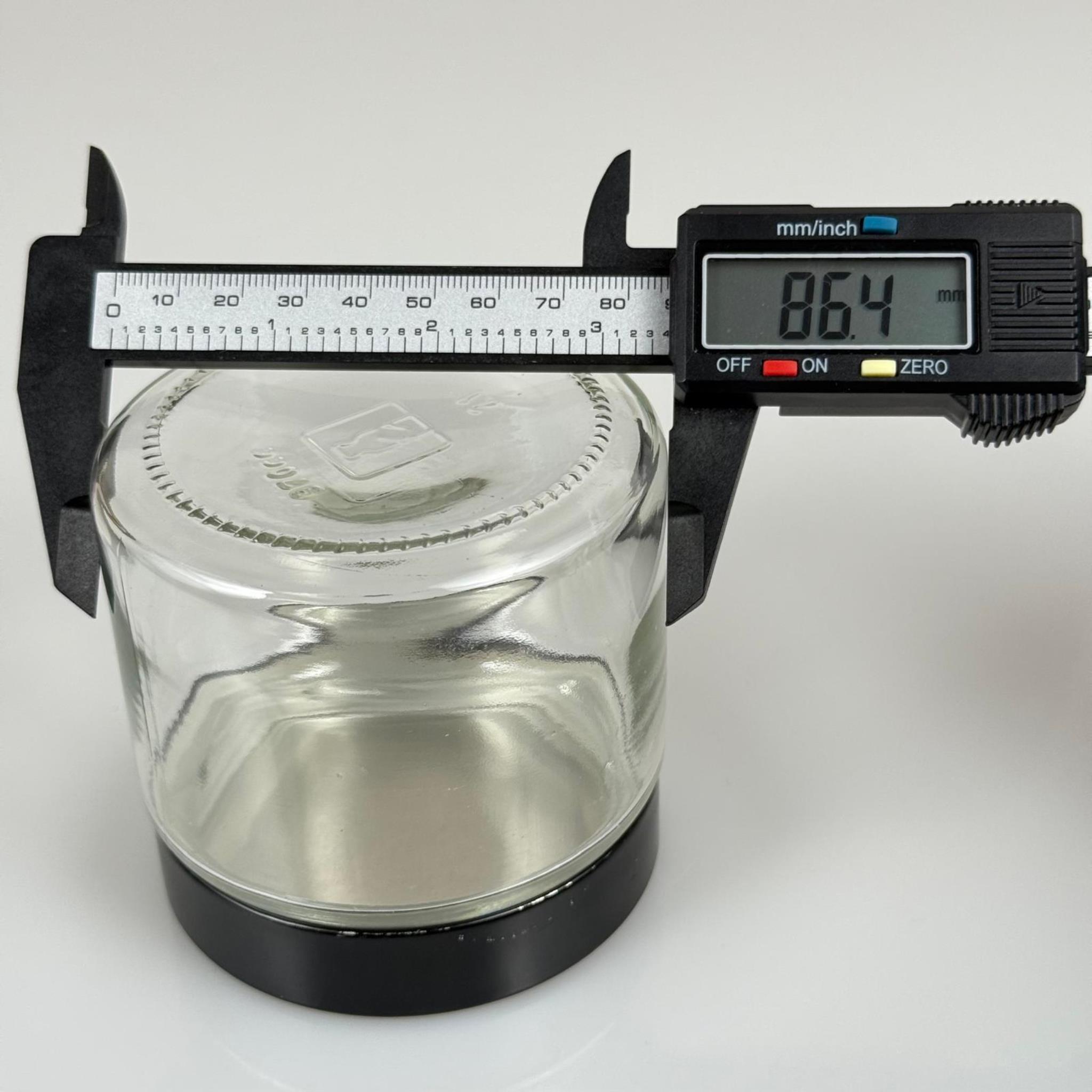 370 CC ALMAN KAVANOZ - SİYAH KAPAKLI - 370 ML DERİN KAPAKLI CAM KAVANOZ
