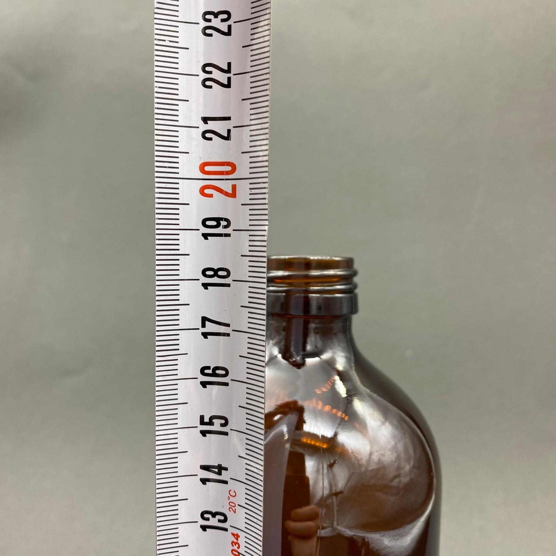 500 CC AMBER TOMBUL CAM ŞİŞE KAPAKSIZ (28 AĞIZ) - 500 ML CAM ŞİŞE - KAHVERENGİ