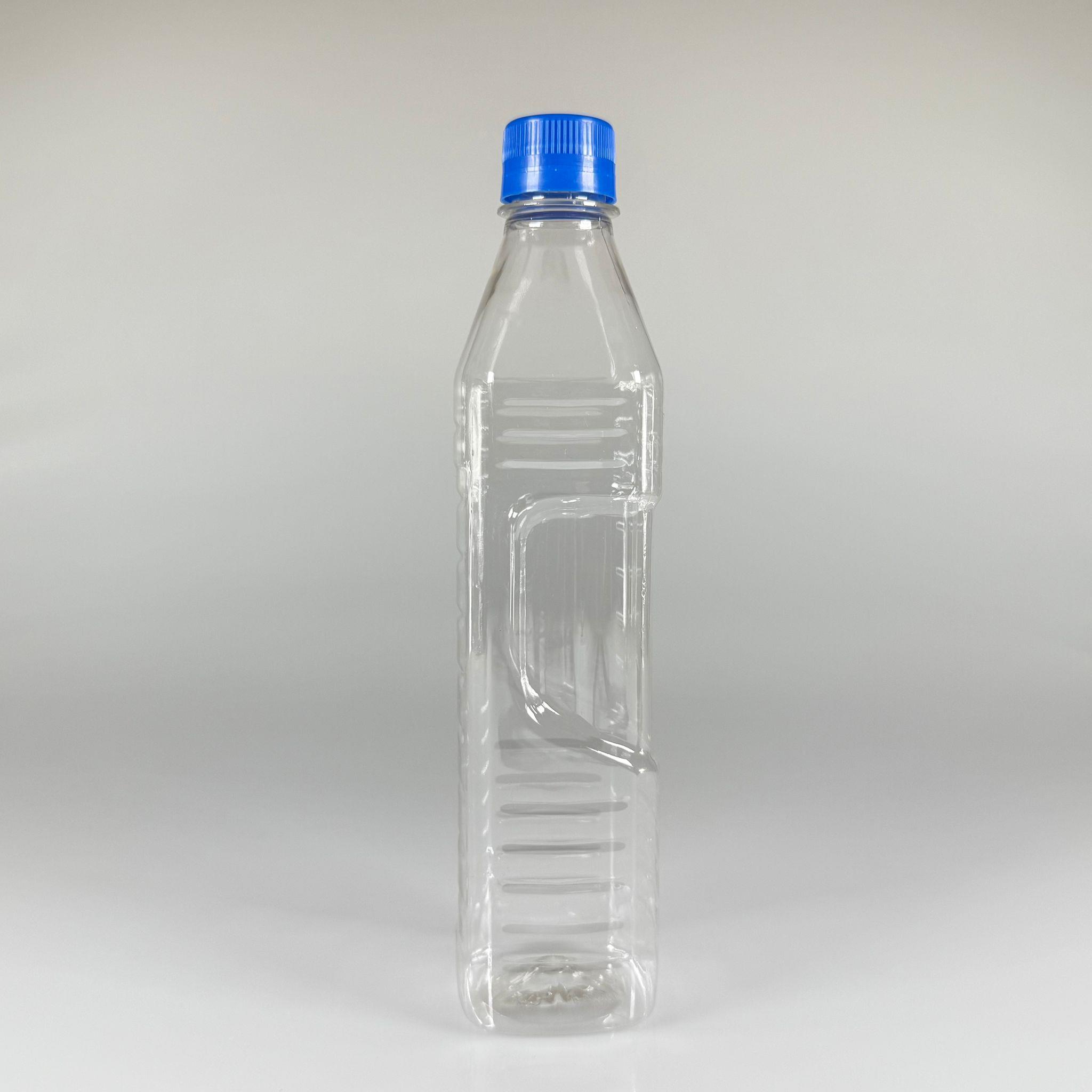 500 CC KÖŞELİ PET ŞİŞE - MAVİ KİLİTLİ KAPAKLI 0,5 LİTRE KARE PLASTİK ŞİŞE - ZEYTİNYAĞ ŞİŞESİ