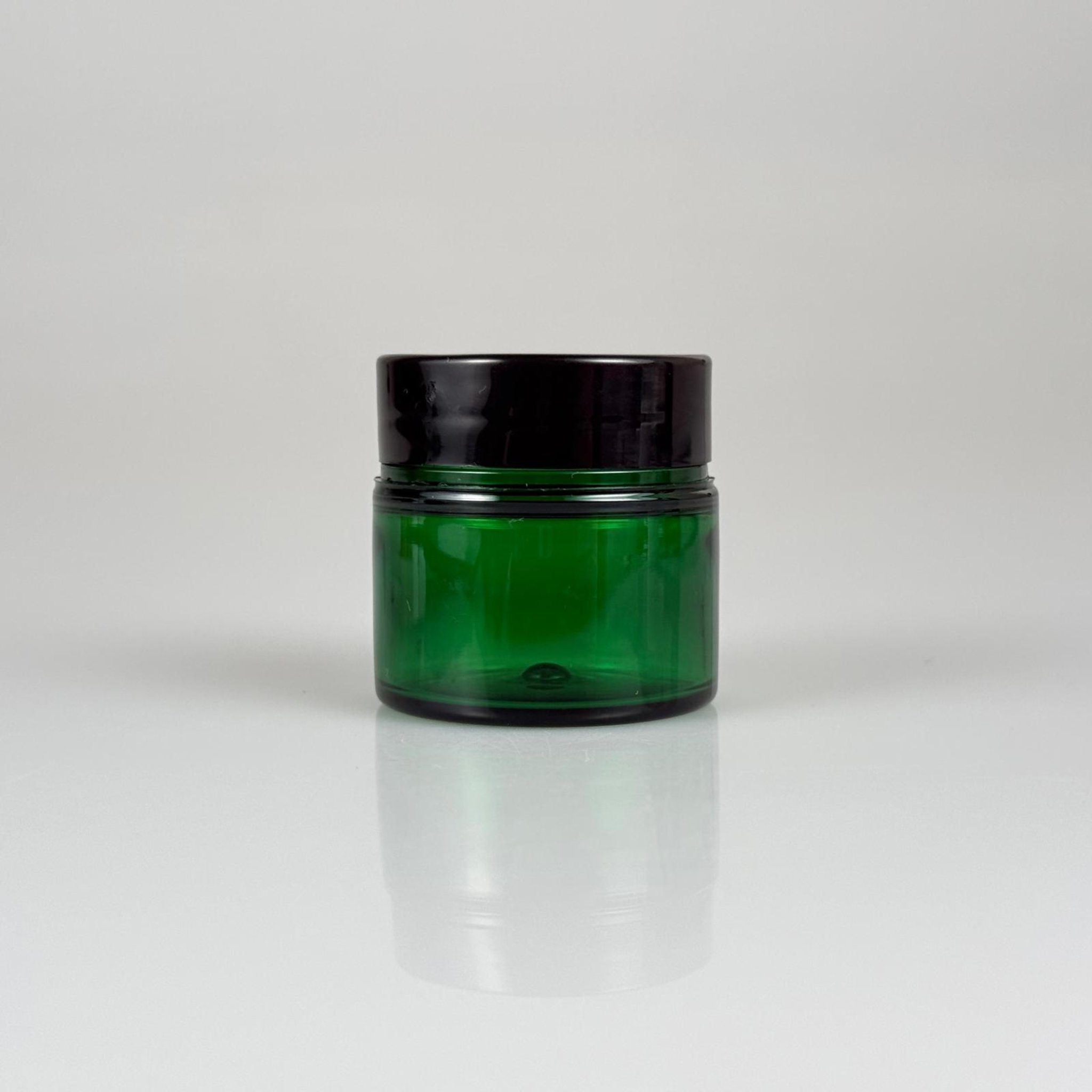 20 CC YEŞİL SERT PLASTİK KAVANOZ - 38 AĞIZ SİYAH KAPAKLI - 20 ml KALIN LÜX Boş Krem, Balm, Peeling, Macun, Pasta, Aromaterapi ve Saç Maskesi Kabı