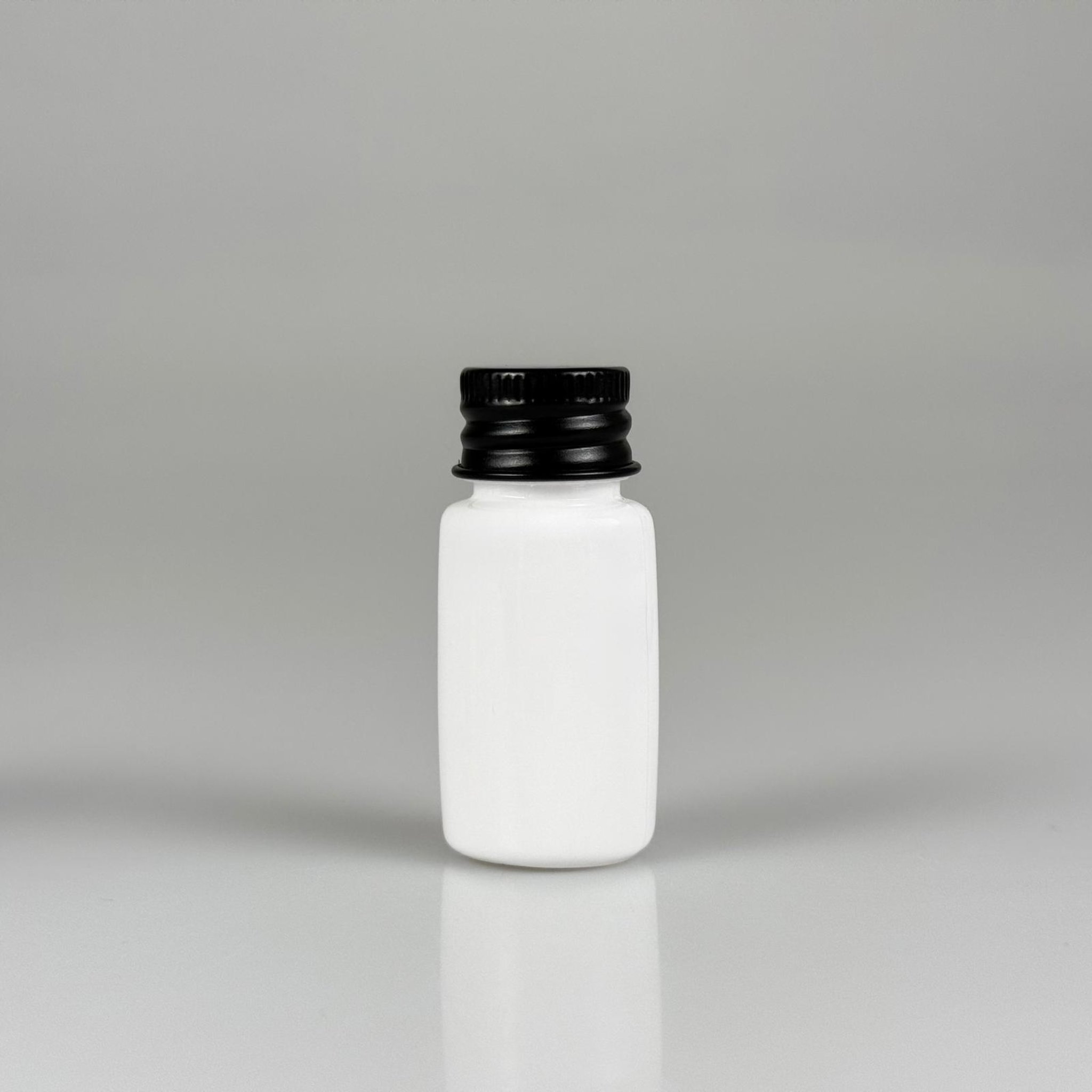 10 CC BEYAZ PET SHOT ŞİŞE - KÖPÜK CONTALI SİYAH ALÜMİNYUM METAL KAPAKLI TAKIM - 10 ML PLASTİK ŞİŞE