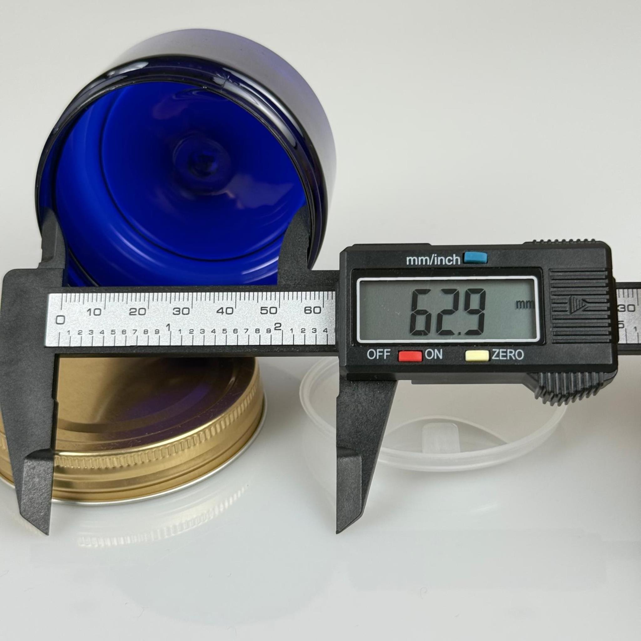 150 ML SERT PET KAVANOZ + GOLD METAL KAPAK + İÇ TIPA - 150 CC KALIN MAVİ PLASTİK KAVANOZ GOLD METAL KAPAKLI İÇ TIPALI TAKIM - KREM KAVANOZLARI