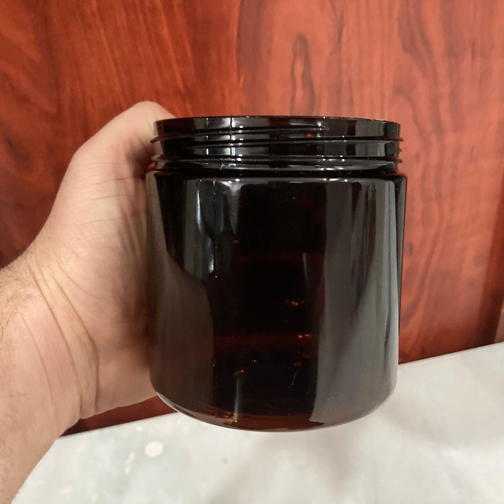 500 CC SERT PLASTİK AMBER KREM KAVANOZU KAPAKSIZ (89 AĞIZ) - 500 ML PLASTİK KAVANOZ - PLASTİK AMBER KREM KAVANOZU