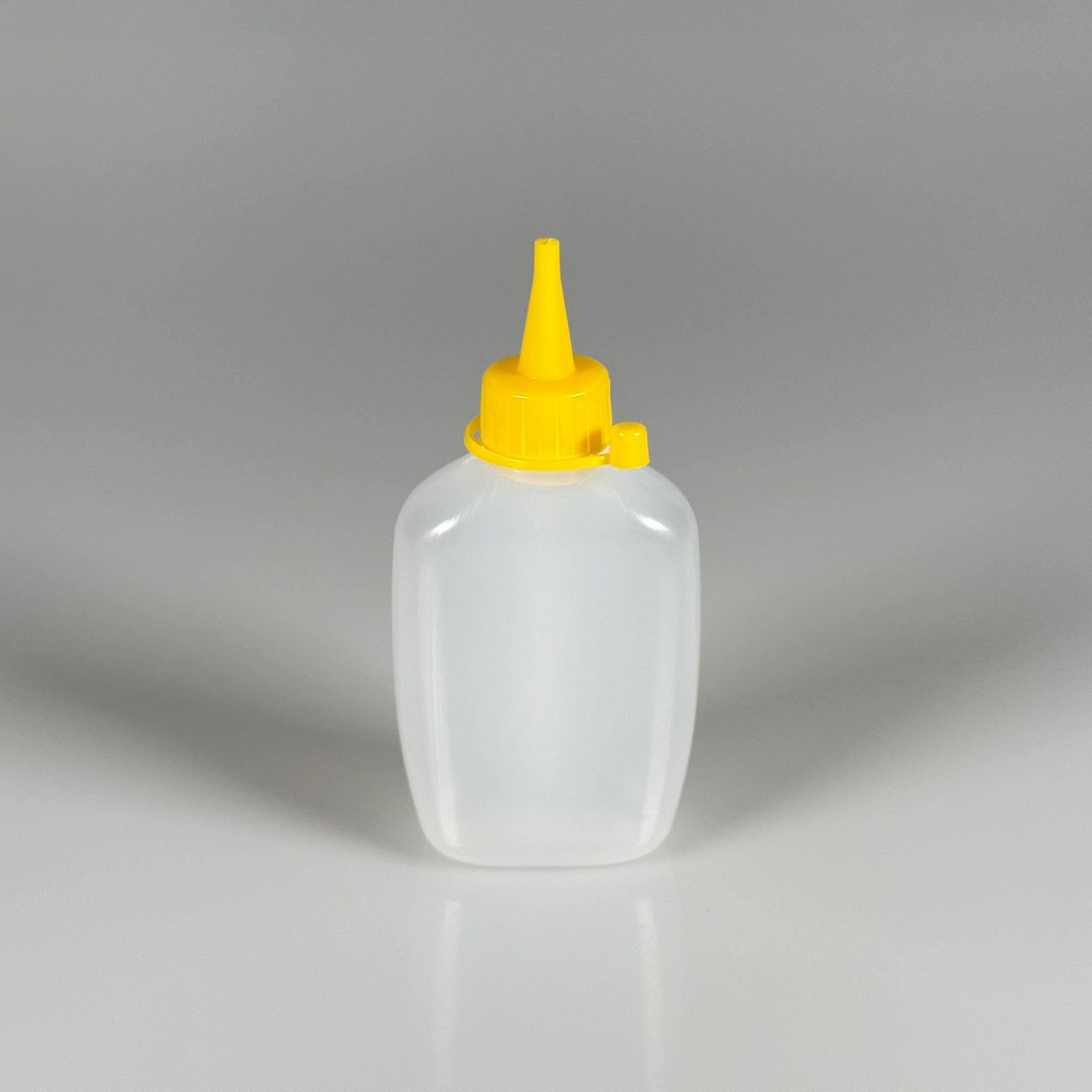 60 CC CEP BOY SIKILABİLİR YAĞDANLIK SARI AKITICI KAPAKLI - SARI KÖR TIPALI - 60 ML PLASTİK BOŞ MAKİNE YAĞI ŞİŞESİ