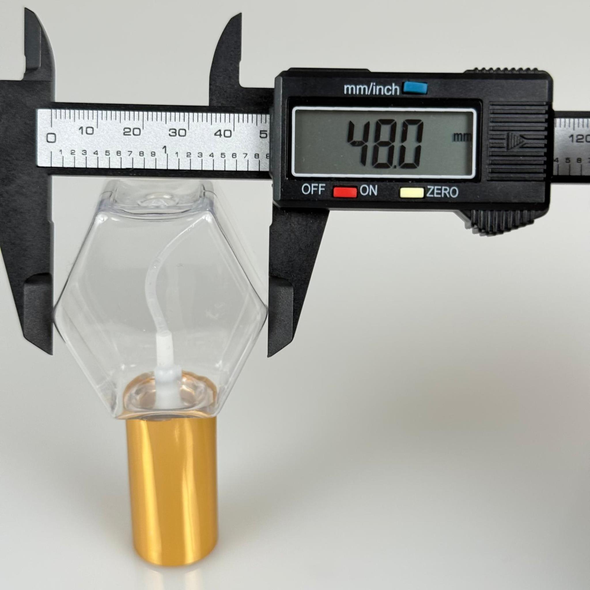 40 ML PET KOLONYA, PARFÜM VB ŞİŞELERİ - METAL ALÜMİNYUM GOLD KAPAK + VİDALI SPREY + 40 CC ALTIGEN ŞİŞE SET TAKIM