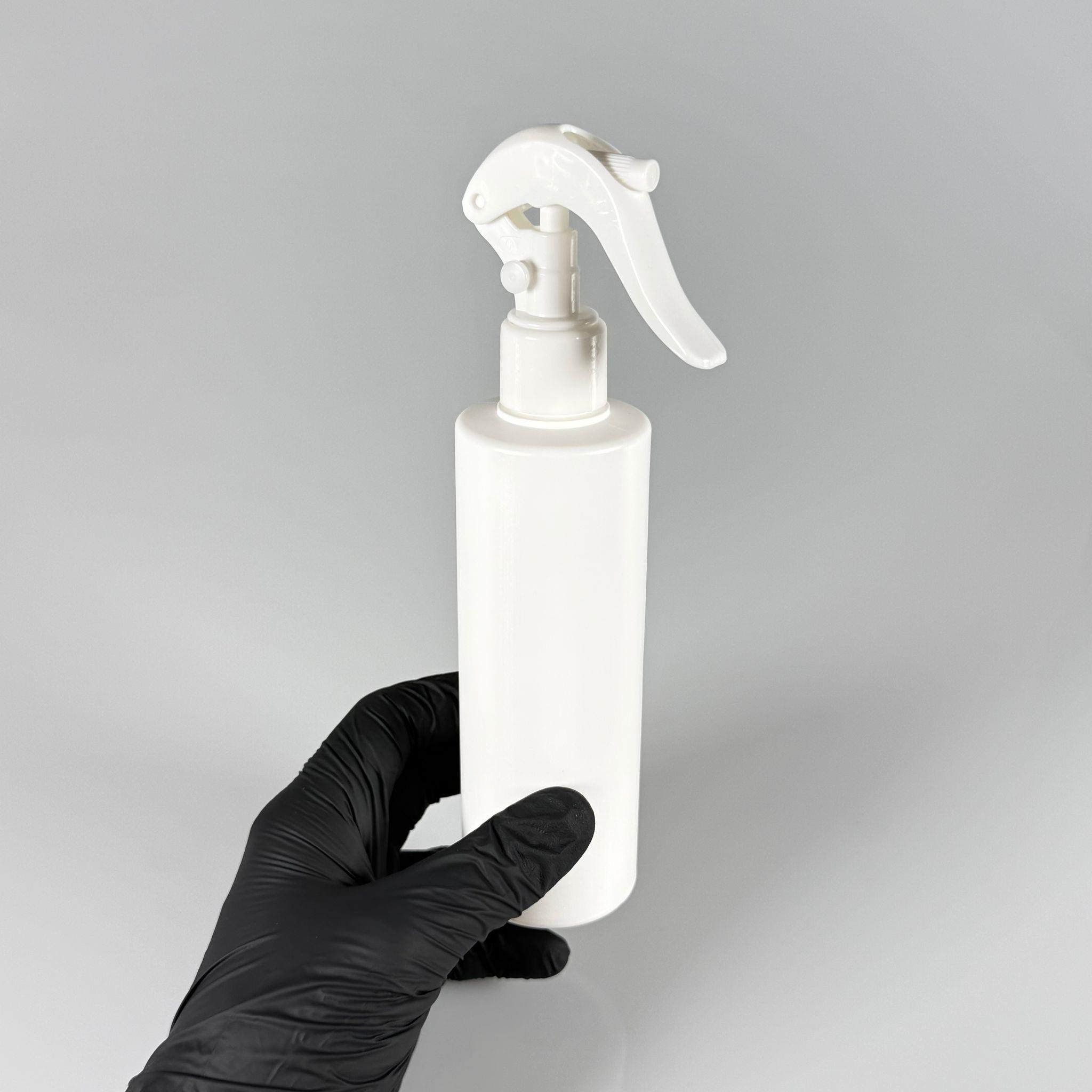 200 CC (SİLME 250 CC) BEYAZ SİLİNDİR MODEL MAT SERT POLİETİLEN ŞİŞE - BEYAZ TRİGER SPREYLİ - 200 ML BEYAZ SPREYLİ PLASTİK ŞİŞE