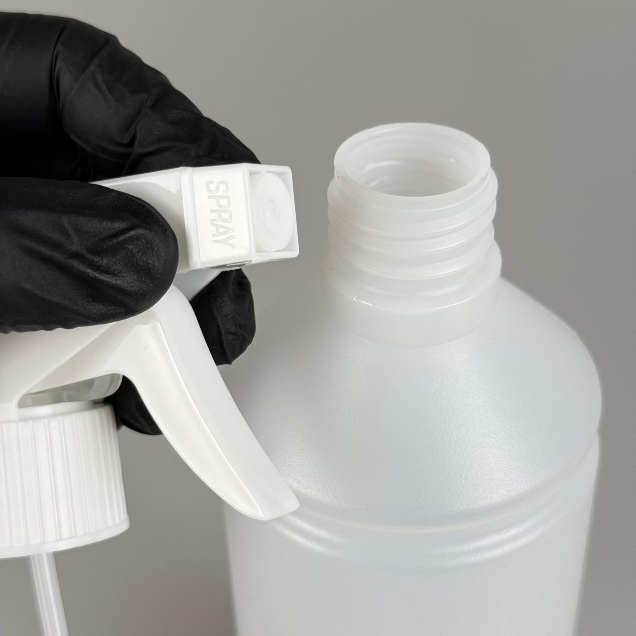 250 CC TİNER ŞİŞESİ - BEYAZ TRİGER TETİK SPREYLİ - 250 ML KİMYASALA DAYANIKLI PLASTİK ŞİŞE - 0,25 LT POLİETİLEN ŞİŞE